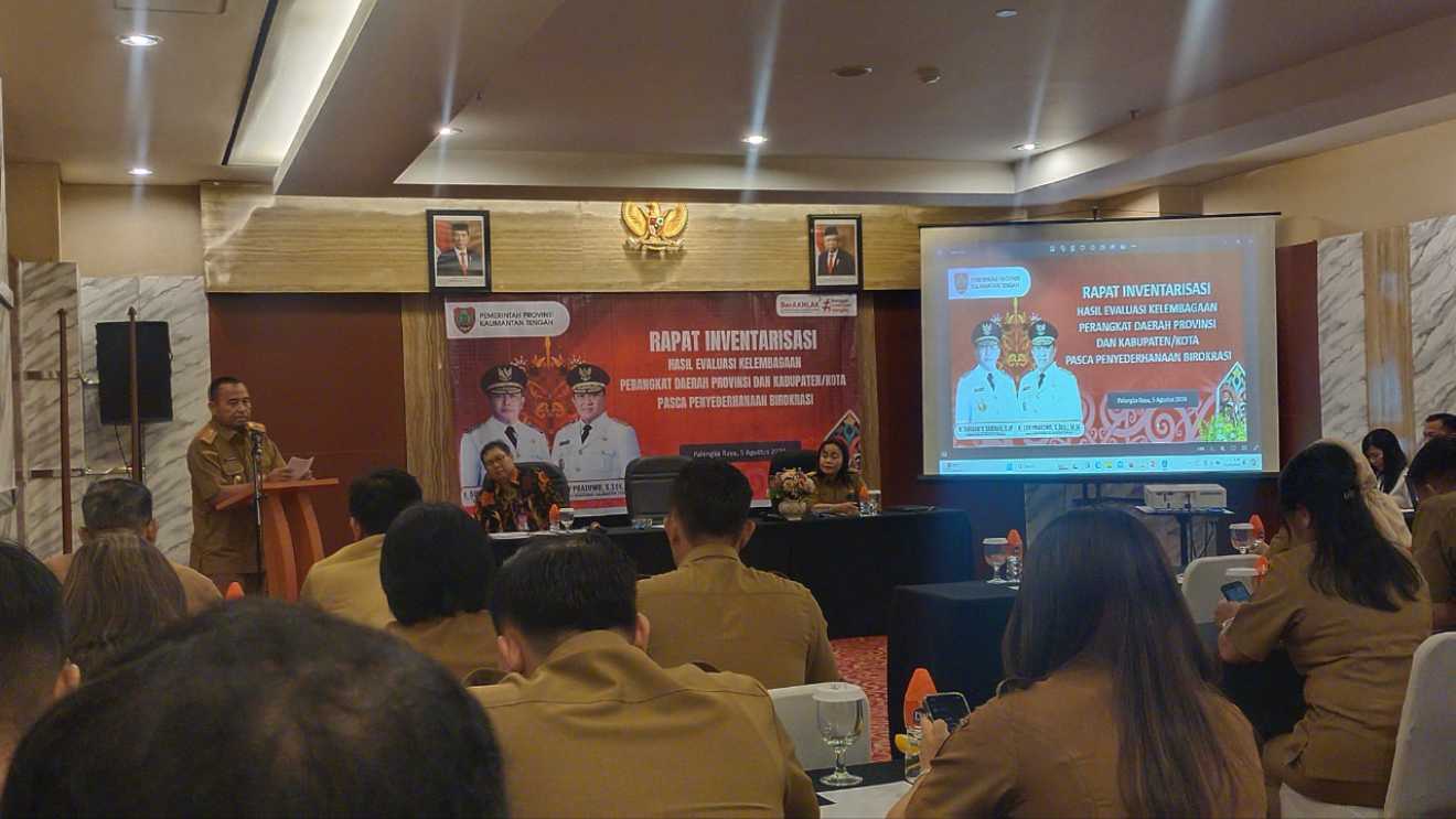 Wujudkan Birokrasi yang Dinamis dan Profesional, Pemprov Kalteng Gelar Rapat Inventarisasi Hasil Evaluasi 