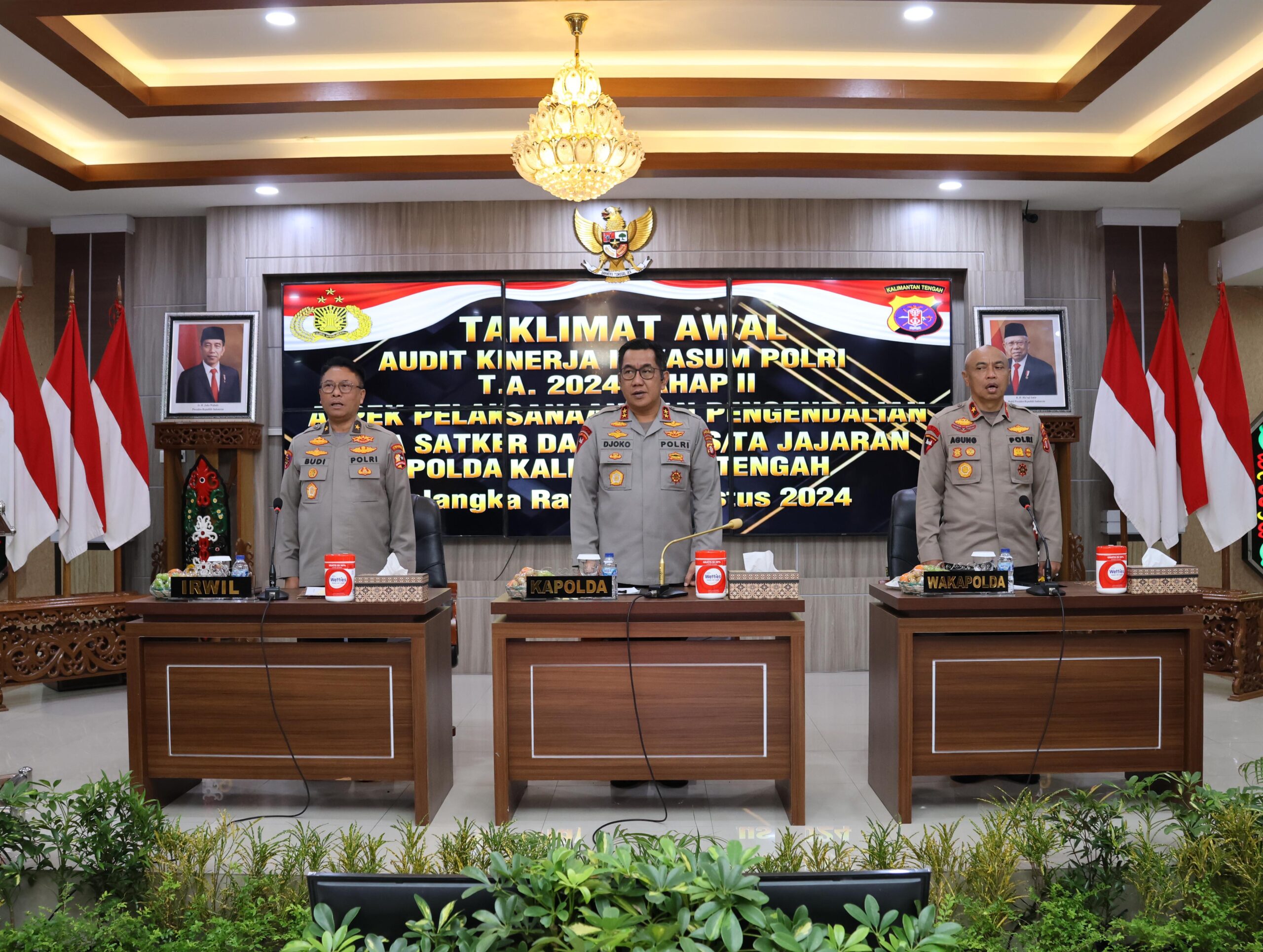 Kapolda Kalteng Pimpin Taklimat Awal Audit Kinerja Itwasum Polri Tahap II T.A 2024
