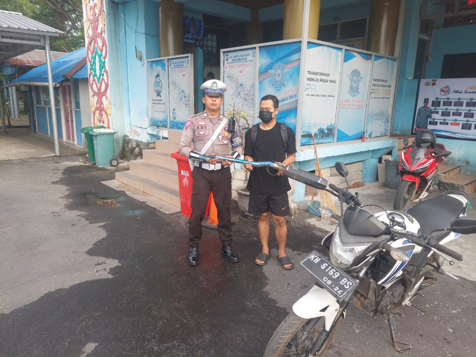 Satlantas Polresta Palangka Raya Tegur Pengguna Kendaraan Berknalpot Tidak Sesuai Spesifikasi