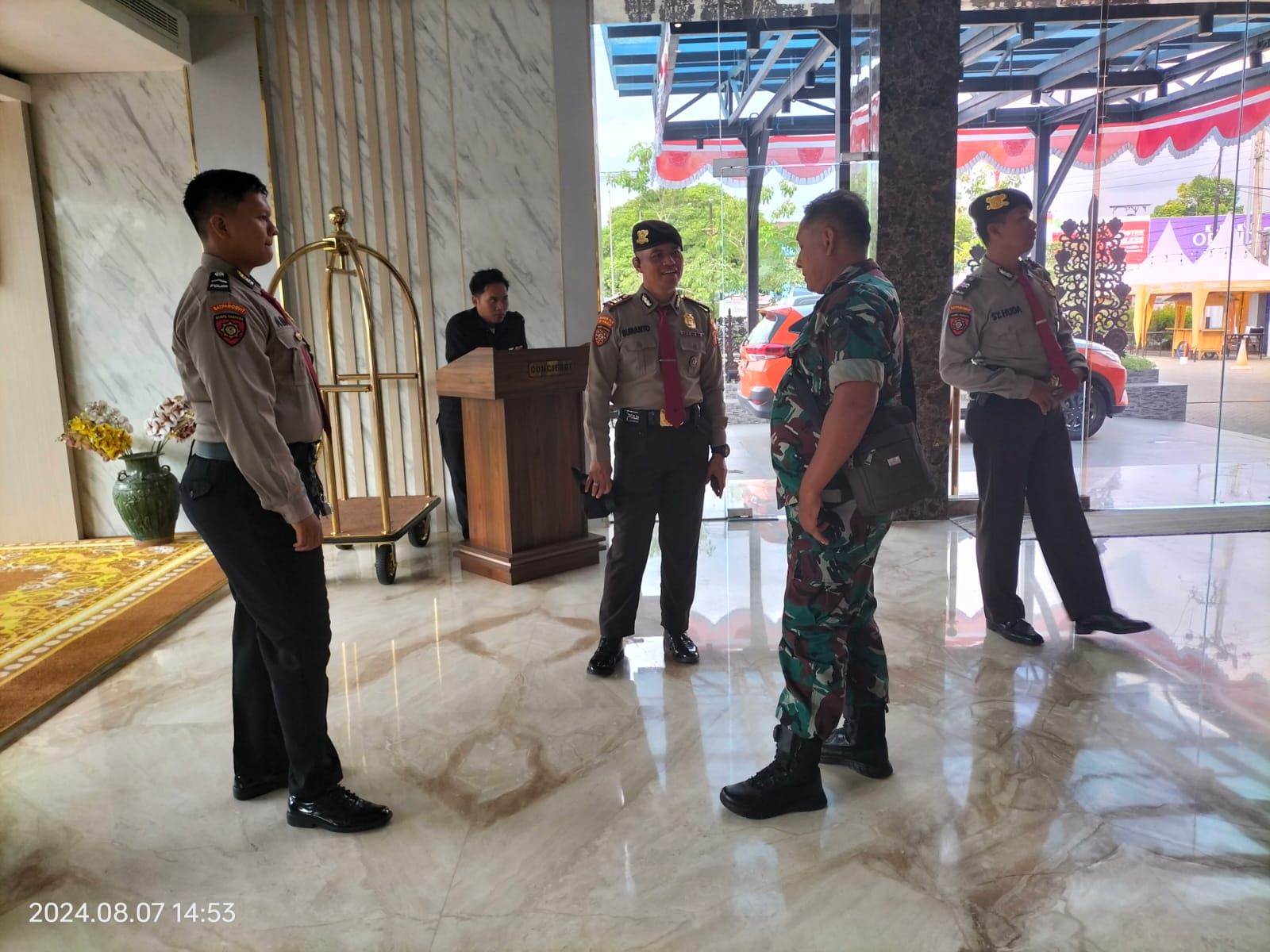 Kasatpamobvit Polresta Palangka Raya Pimpin Patroli Harkamtibmas di Objek Vital