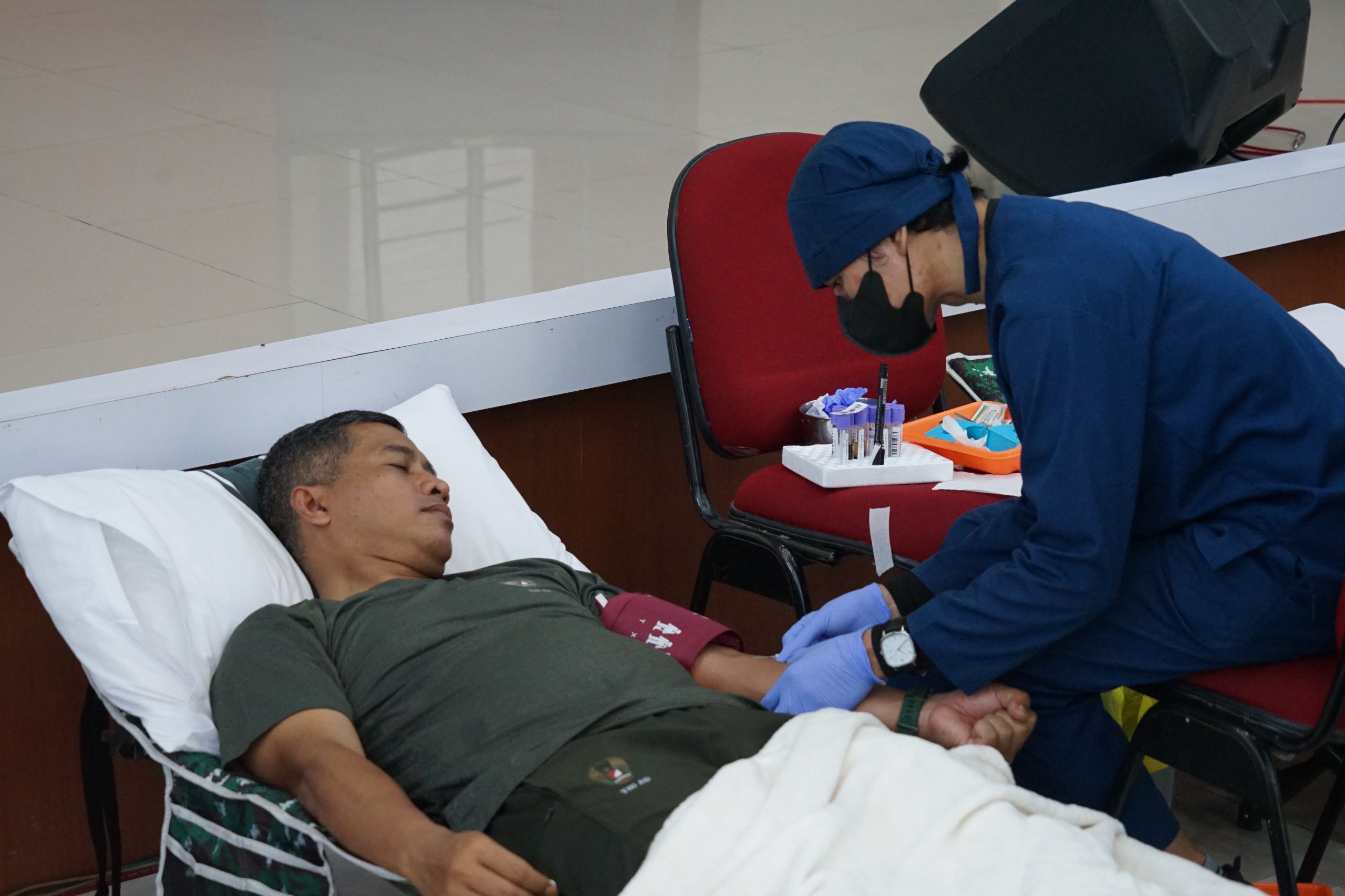 Korem 102/Pjg Laksanakan Kegiatan Donor Darah