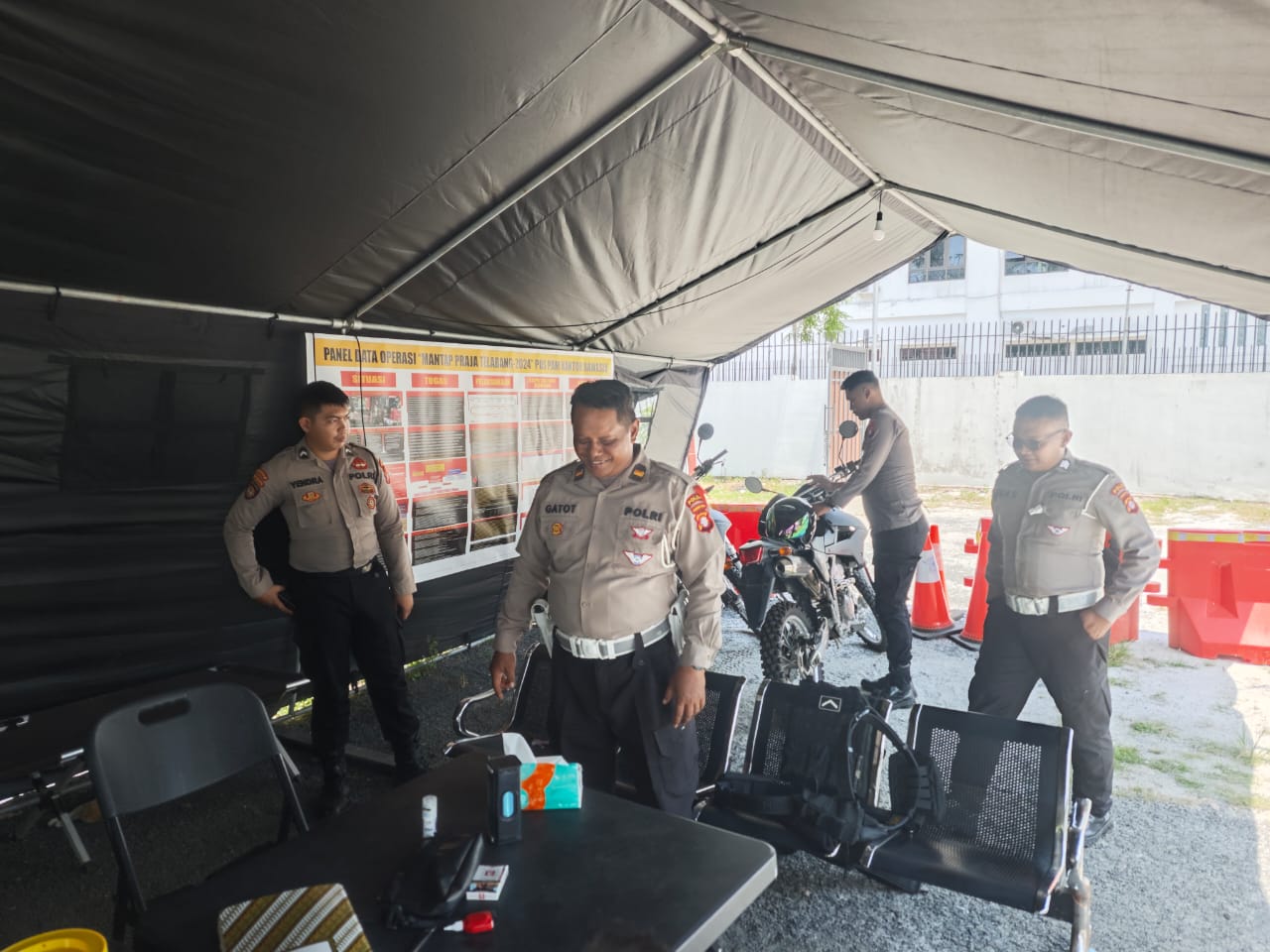 Satgas Kamseltibcarlantas Gelar Patroli Sambangi KPU dan Bawaslu di Hari Libur