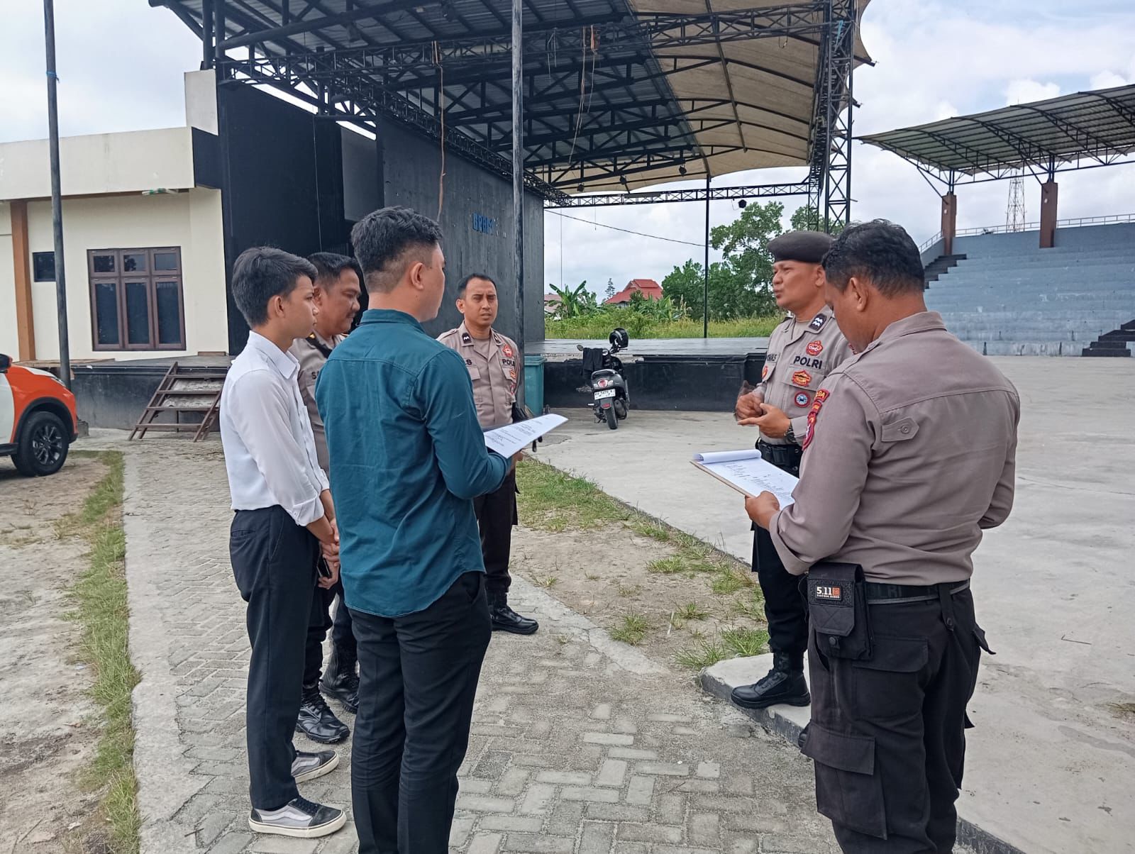 Satpamobvit Polresta Palangka Raya Lakukan Risk Assessment Rencana Kegiatan KKR di Taman Budaya