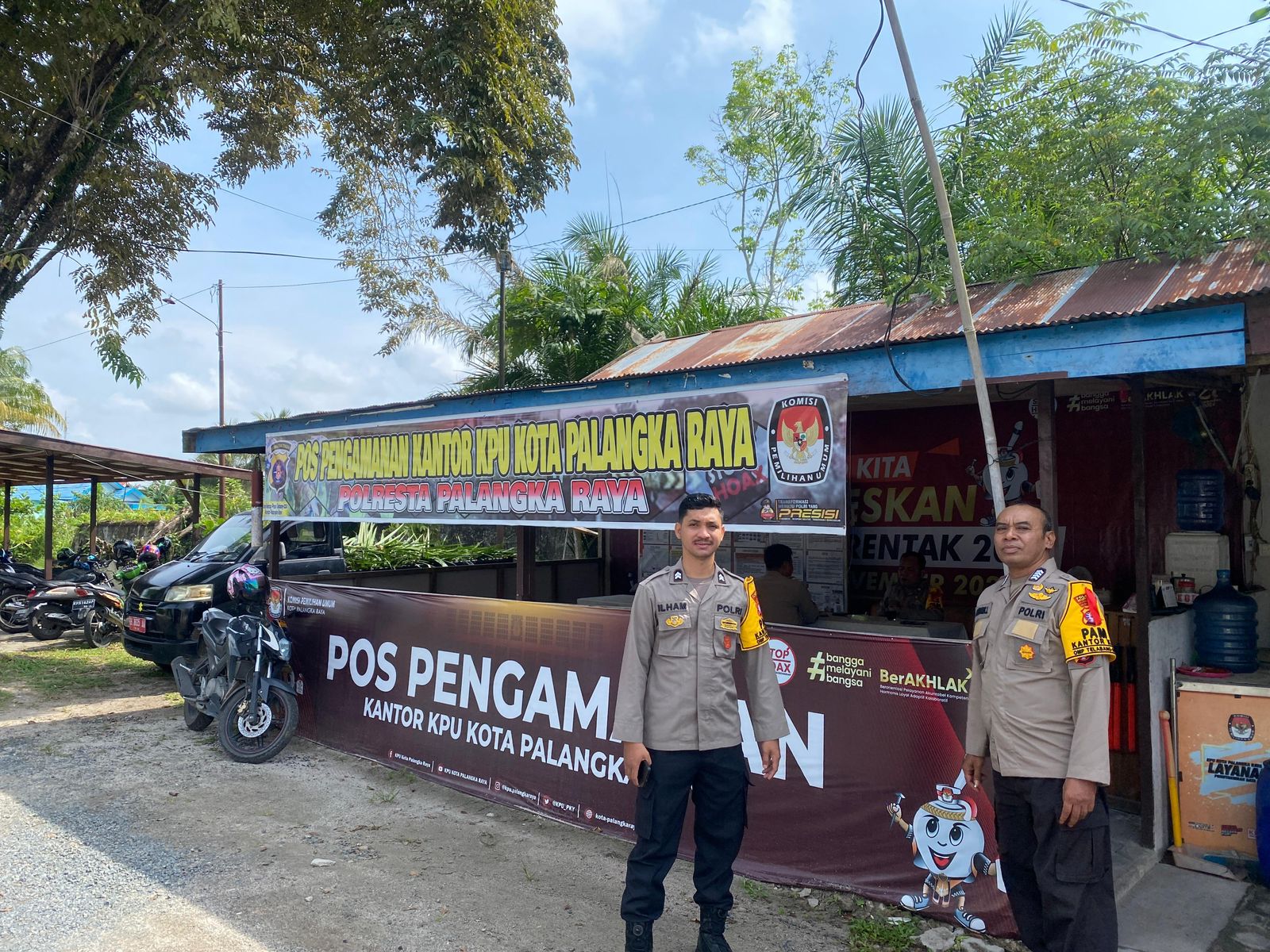 Di Kantor KPU Kota Palangka Raya, Polresta Perintahkan Personel Gelar Pengamanan