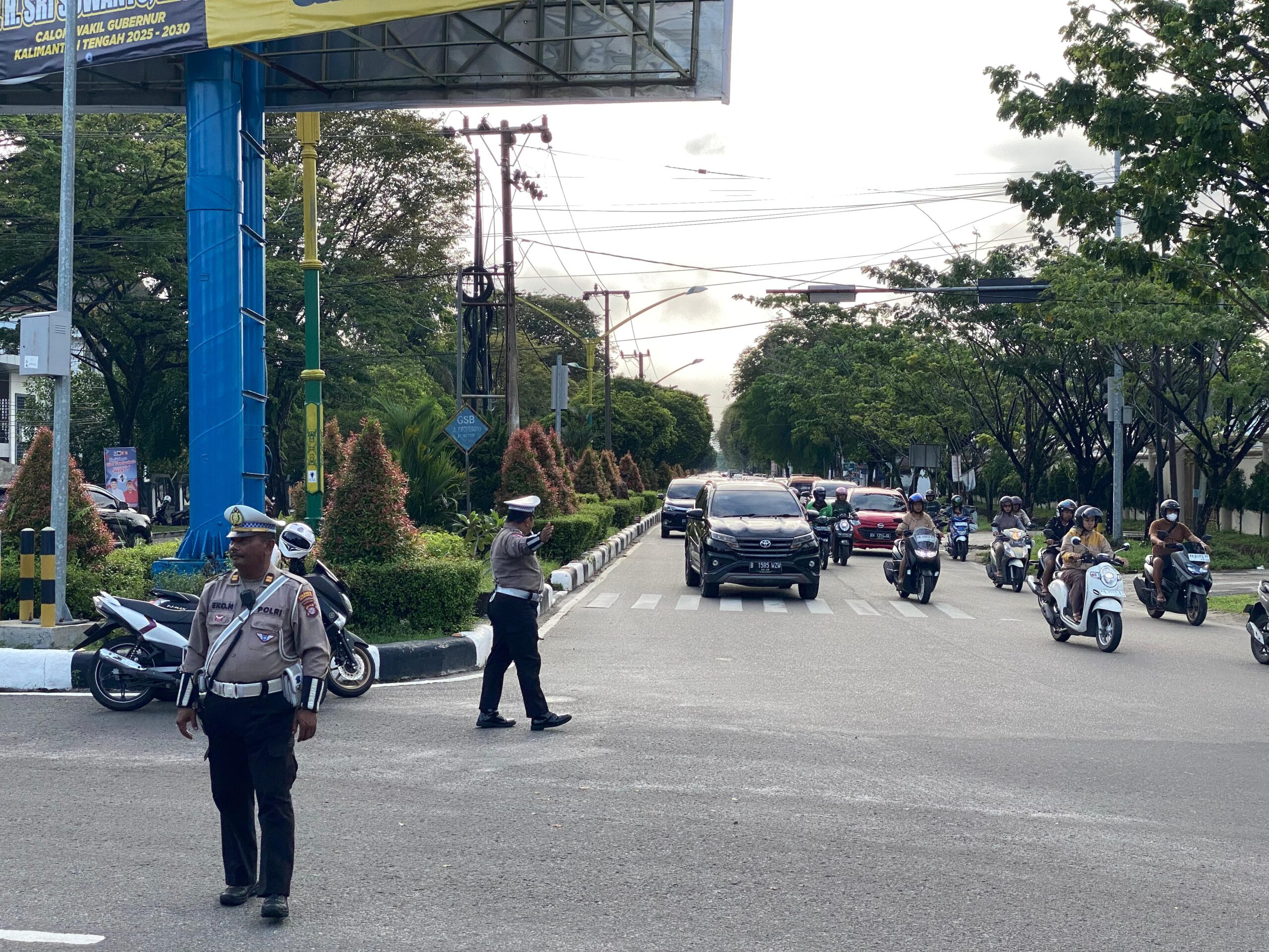 Cegah Risiko Kemacetan dan Laka Lantas, Satlantas Polresta Palangka Raya Atur Arus Lalin di 5 Zona