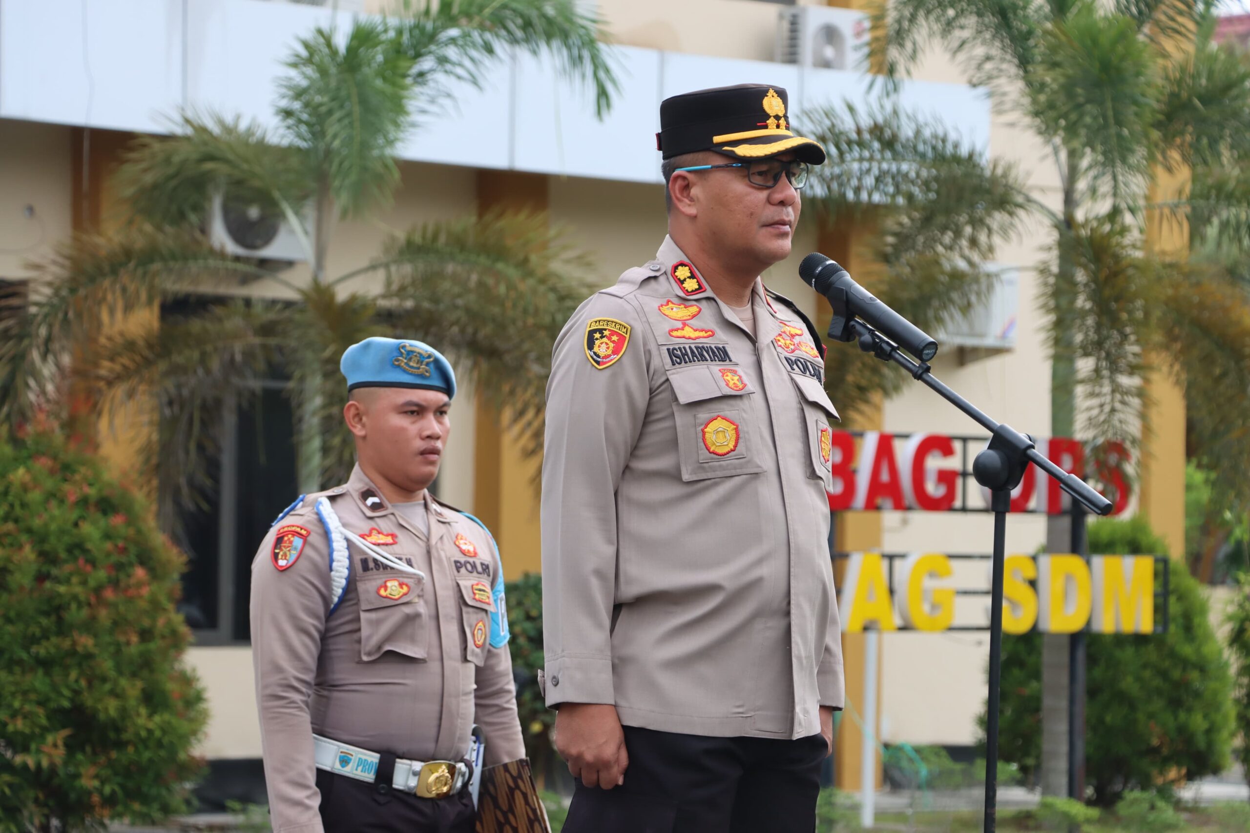 Amanat Apel Pagi, Wakapolresta Palangka Raya Tegaskan Hindari Pelanggaran bagi Personel 