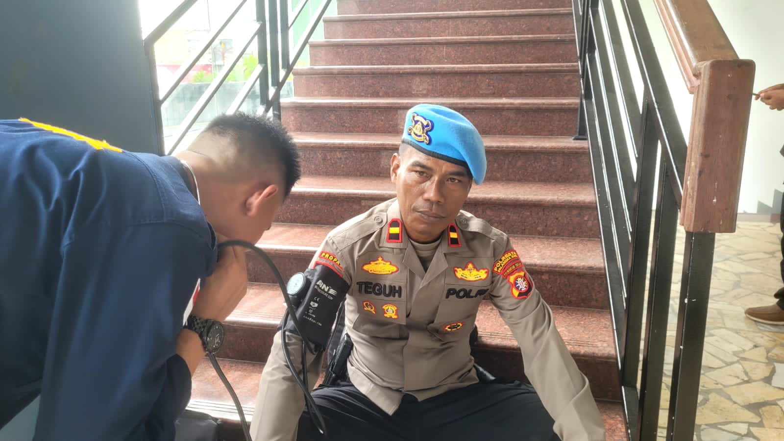 Sidokkes Polresta Palangka Raya Cek Kesehatan Personel Pengamanan Rapat Pleno KPU