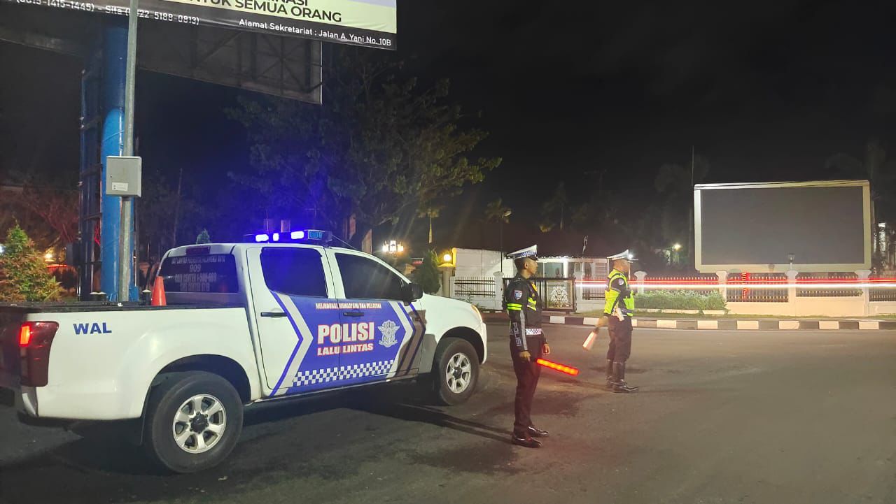 Personel Satlantas Polresta Palangka Raya Intensif Pantau Arus Lalin