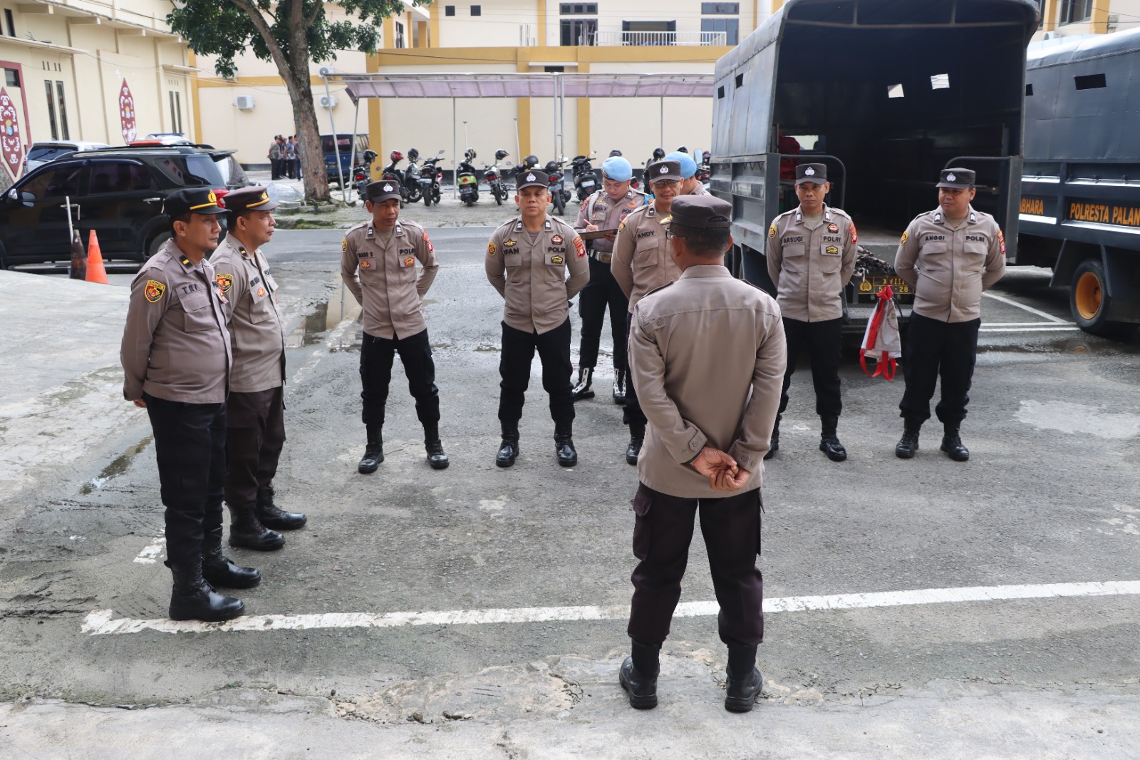 Jaga Soliditas Internal, Polresta Palangka Raya Gelar Apel Satfung saat Pagi Hari