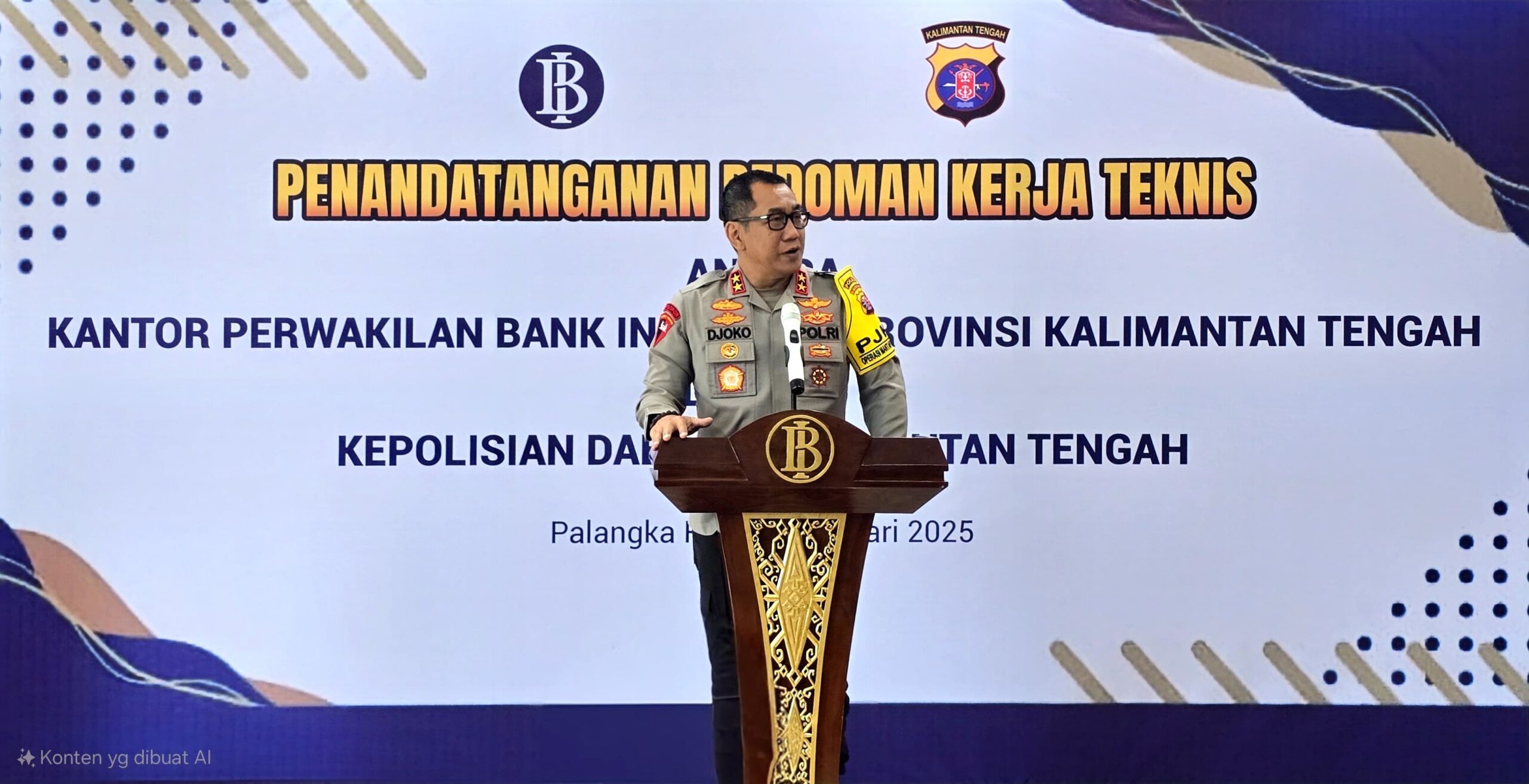 Tingkatkan Kerjasama, Polda Kalteng Bersama Bank Indonesia Tandatangani Kesepahaman Pedoman Kerja Teknis