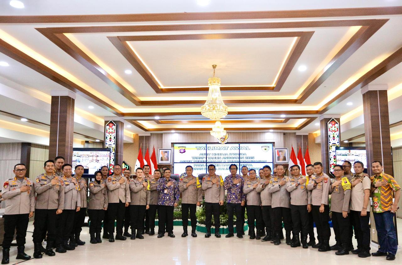 Kapolresta Palangka Raya Hadiri Taklimat Awal Audit Kinerja Tahap I Tahun 2025 