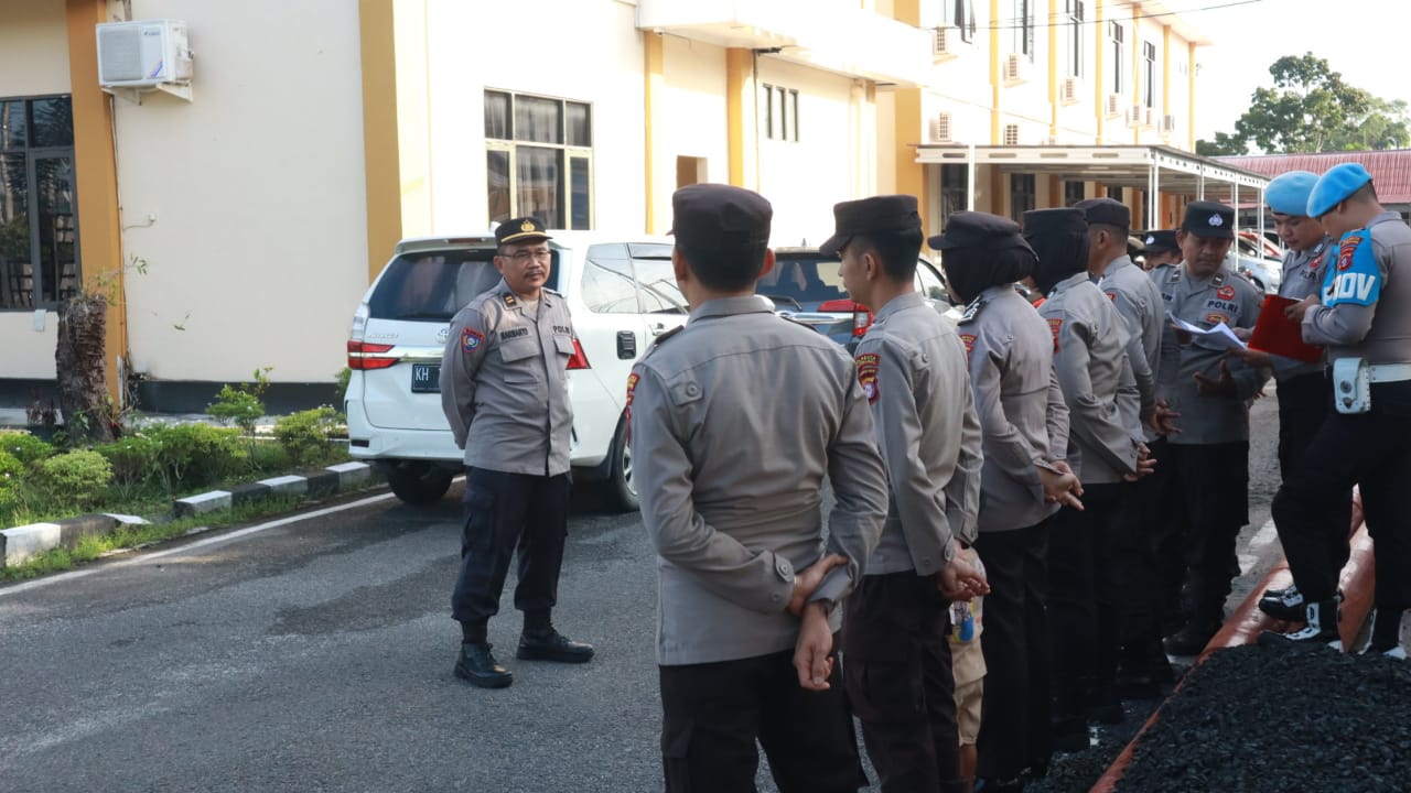 Jaga Soliditas Internal, Polresta Palangka Raya Gelar Apel Satfung di Markas Komando