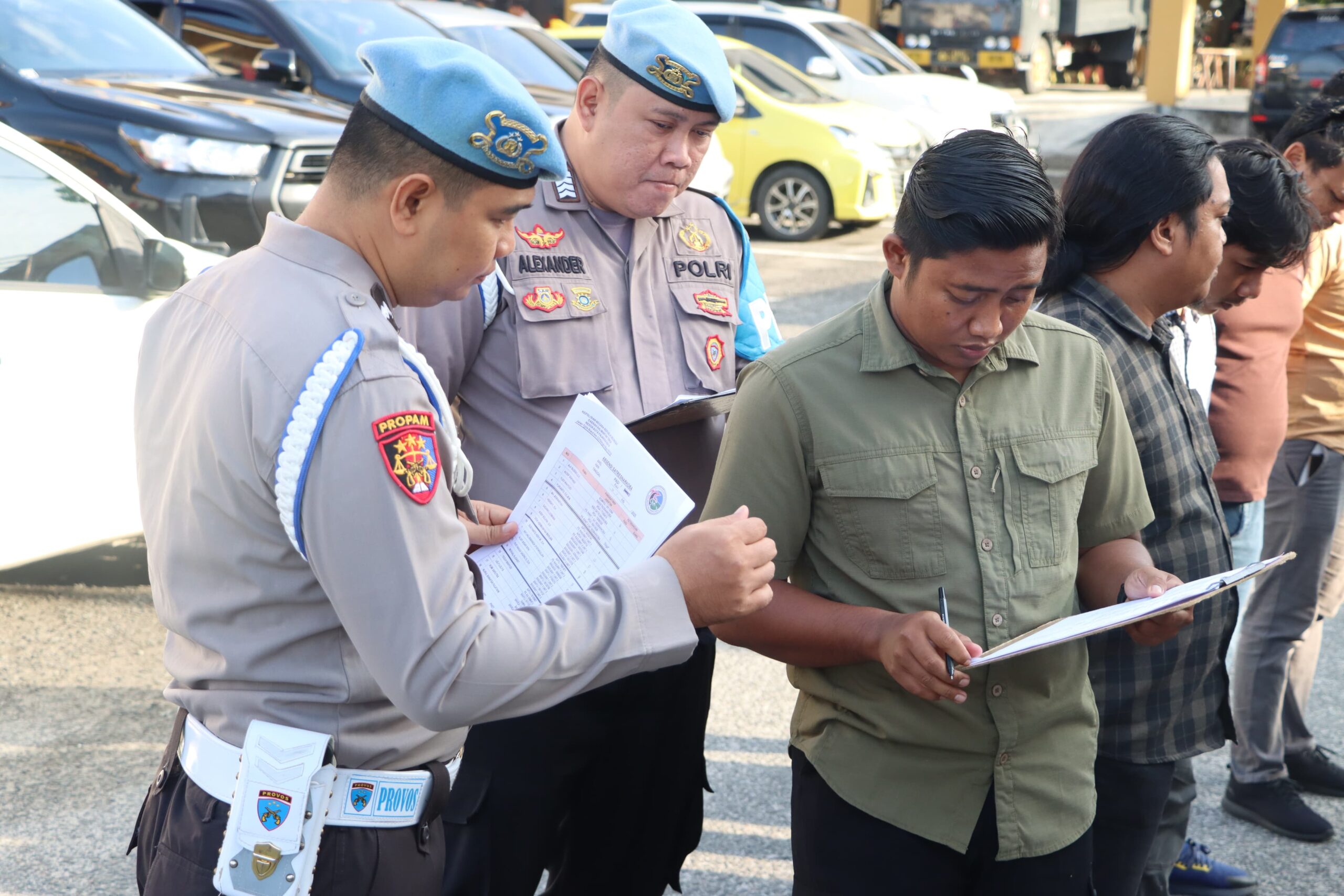Waspers Apel Satfung, Sipropam Polresta Palangka Raya Cek Absensi Personel dari Setiap Satfung