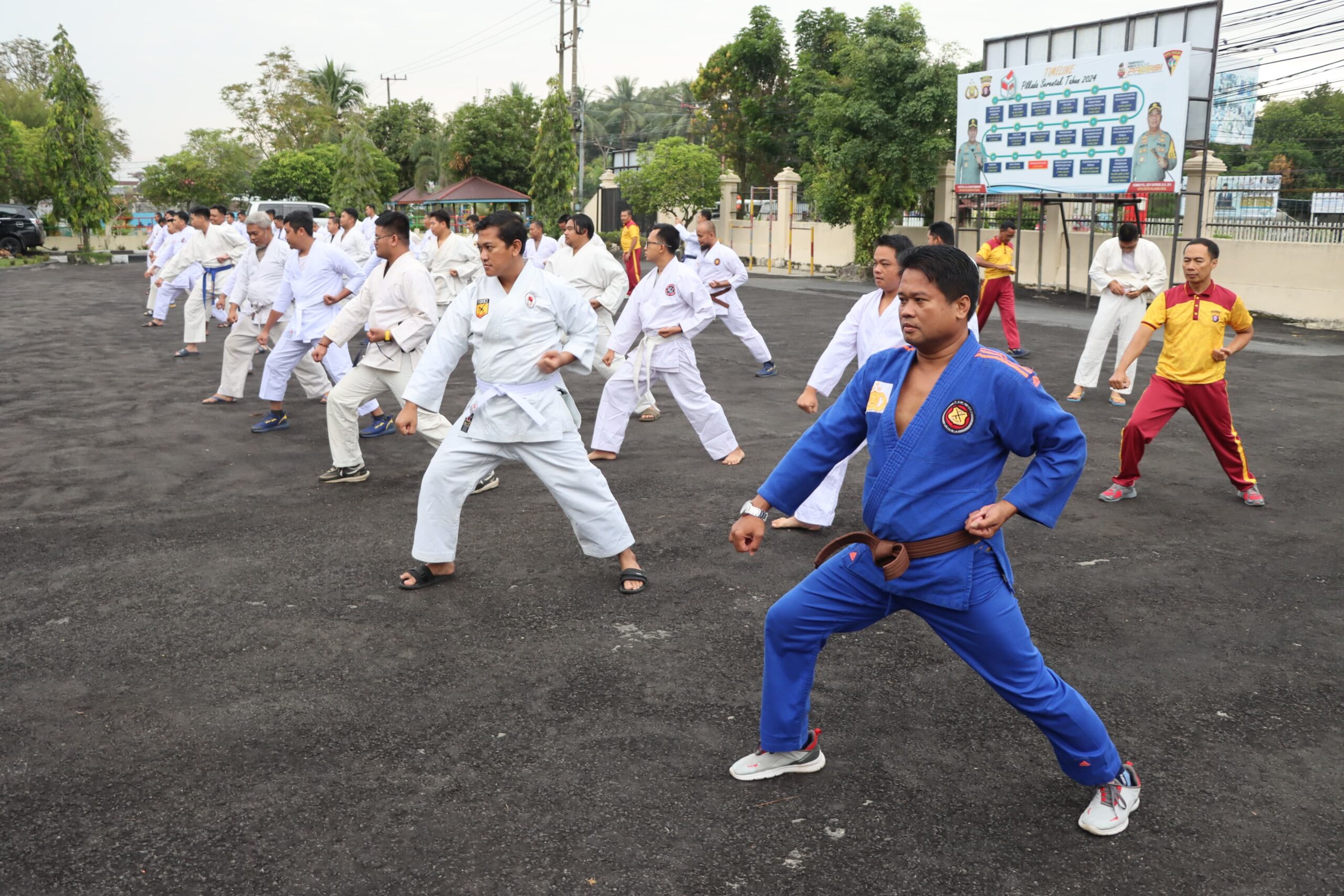 Wujudkan SDM Tangguh, Polresta Palangka Raya Adakan Latihan Bela Diri Polri bagi Personel