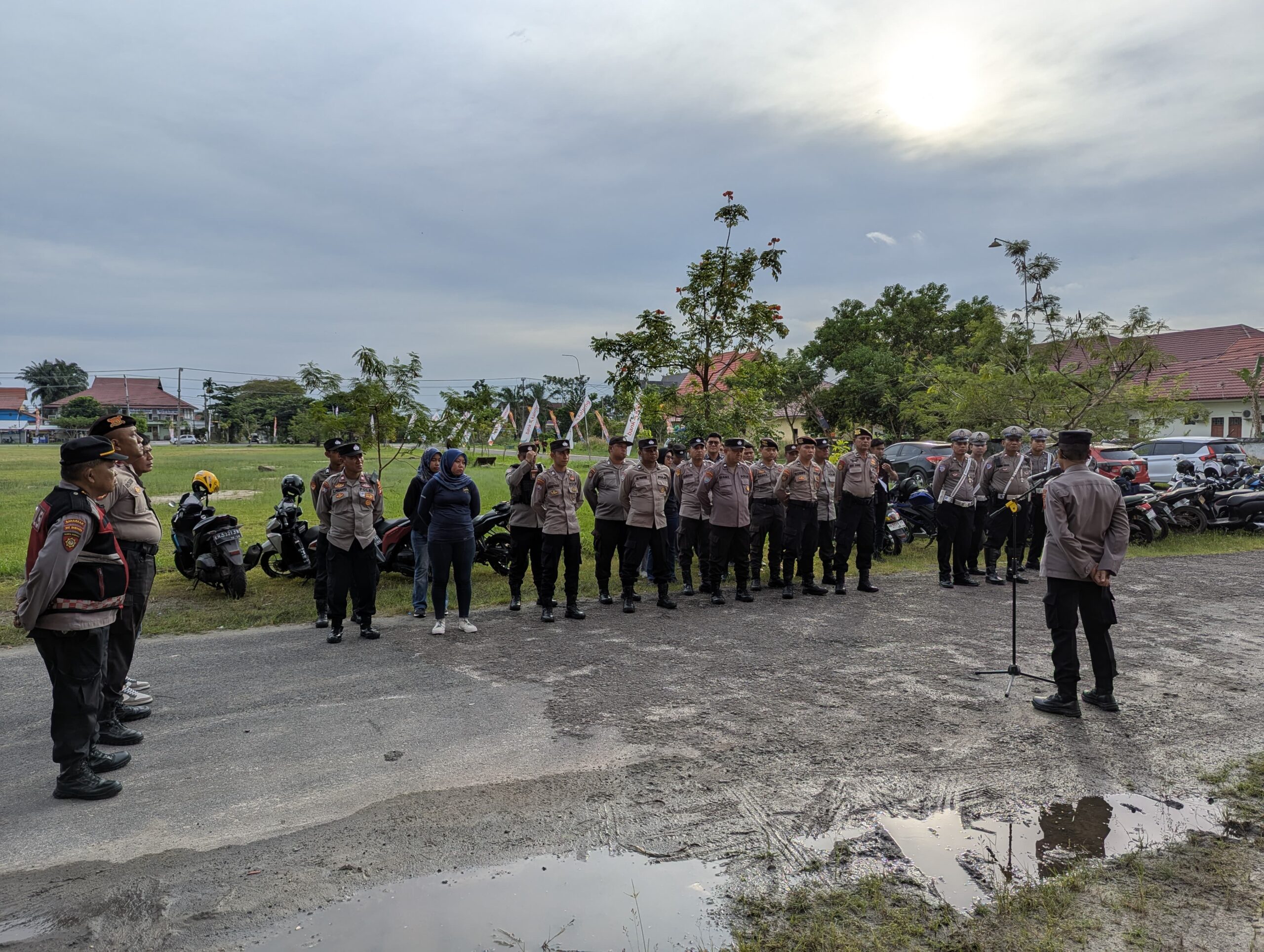 Polresta Palangka Raya Gelar Apel Kesiapan Pam Gebyar Undian Taheta XXVIII PT. Bank Kalteng