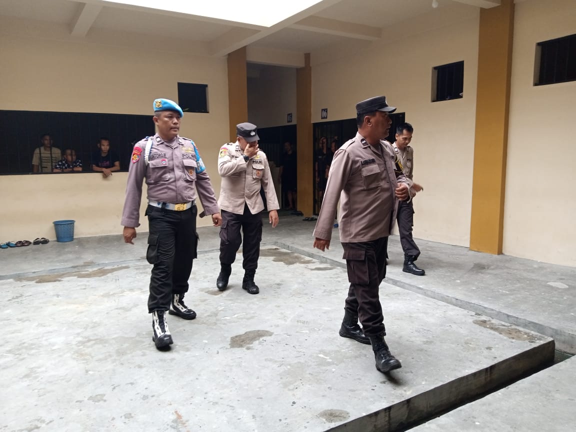 Cegah Kerawanan dan Gangguan, Polresta Palangka Raya Cek Keamanan Ruang Tahanan Mako