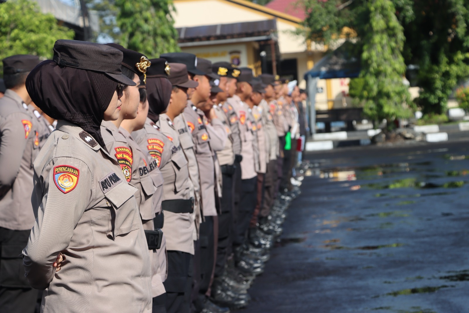 Tadi, Kabaglog Pimpin Apel Pagi di Mapolresta Palangka Raya