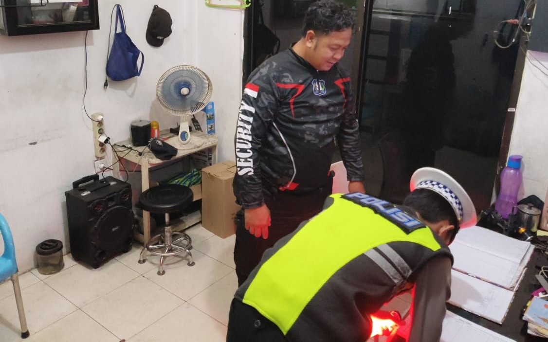 Satlantas Polresta Palangka Raya Sambangi Pos Jaga SPBE untuk Pantau Keamanan