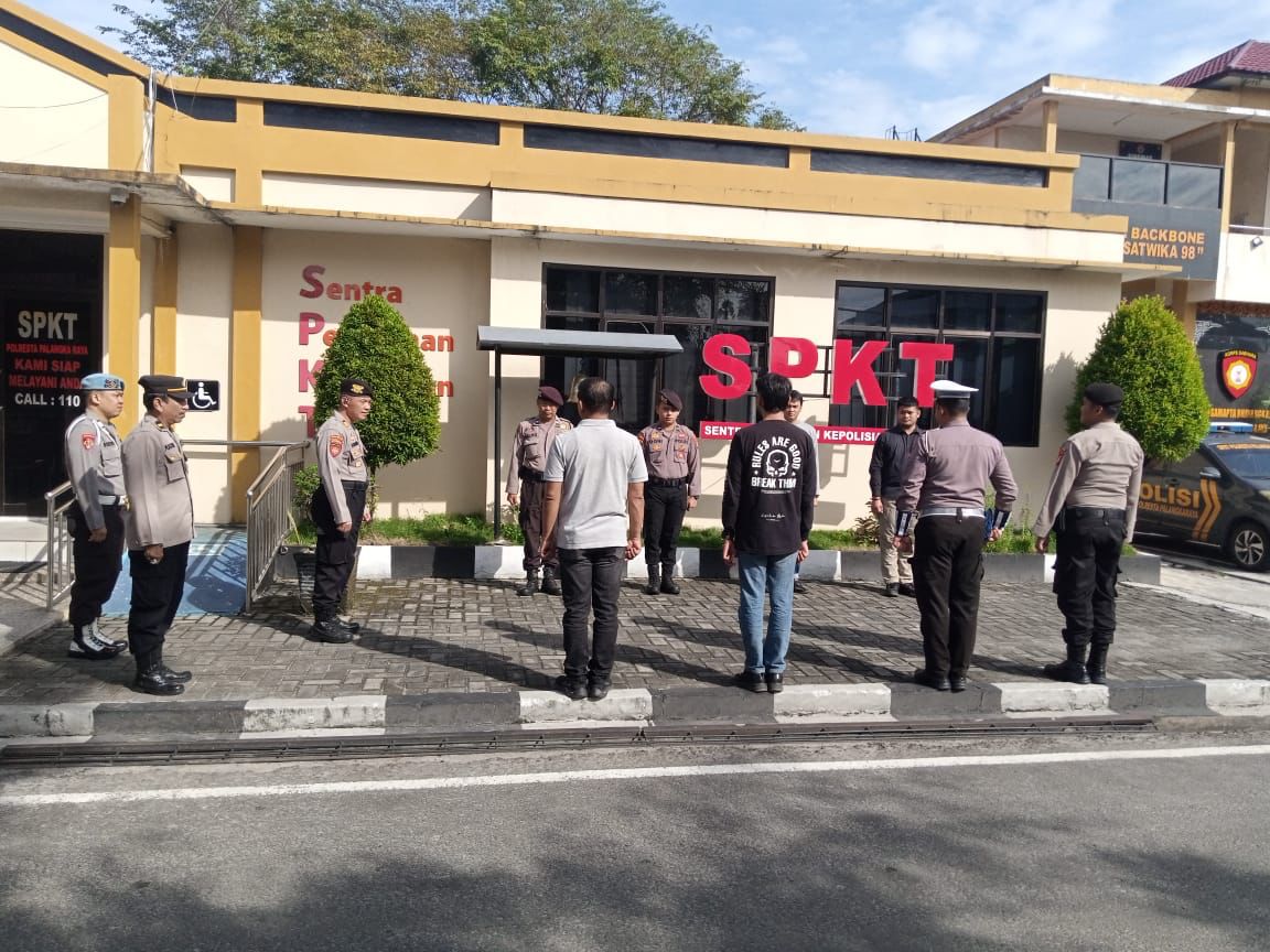 Serah Terima Piket Digelar Polresta Palangka Raya untuk Optimalisasi Pelayanan Publik