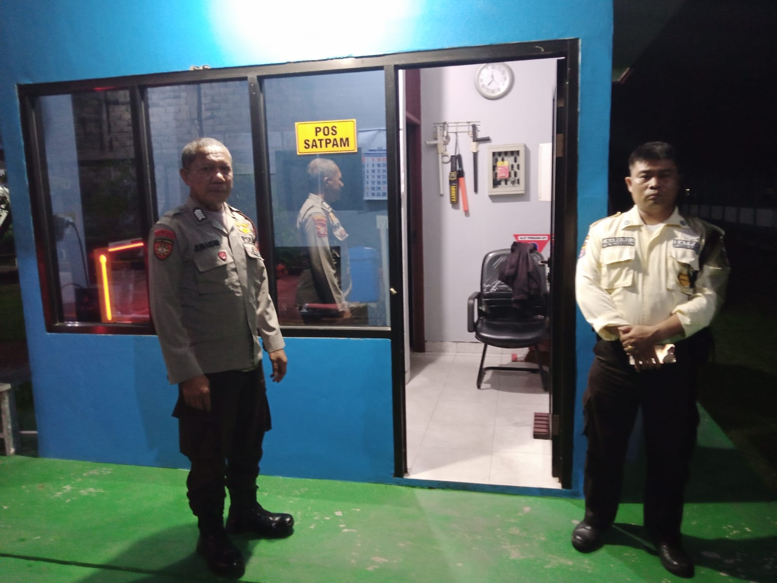 Di Gardu PLN, Polsek Sabangau Imbau Satpam Waspada Aksi Premanisme