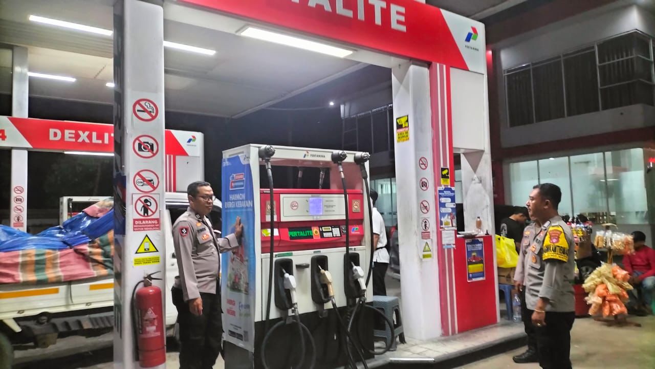 Datangi SPBU Tangkiling, Polsek Bukit Batu Imbau Warga Waspadai Aksi Premanisme