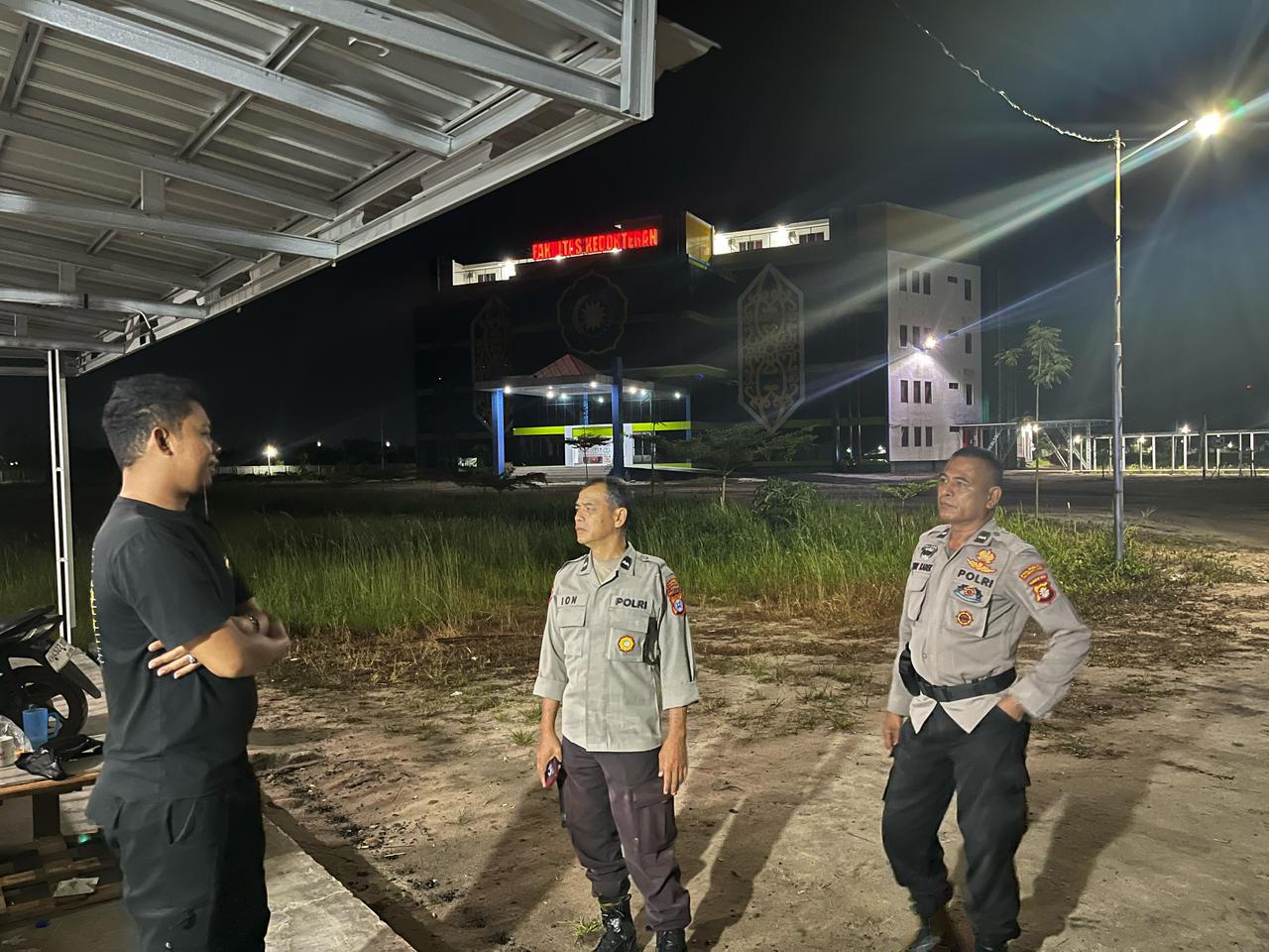 Polsek Sabangau Ajak Satpam Kampus dan Pergudangan Tingkatkan Kewaspadaan Lewat Patroli Dialogis