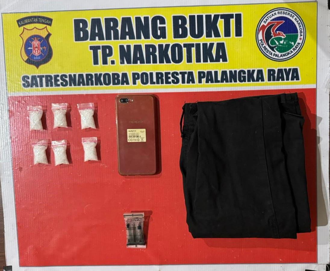Satresnarkoba Polresta Palangka Raya Bekuk Pengedar Sabu di Wilayah Panarung, Barang Bukti ±26,9 Gram Diamankan