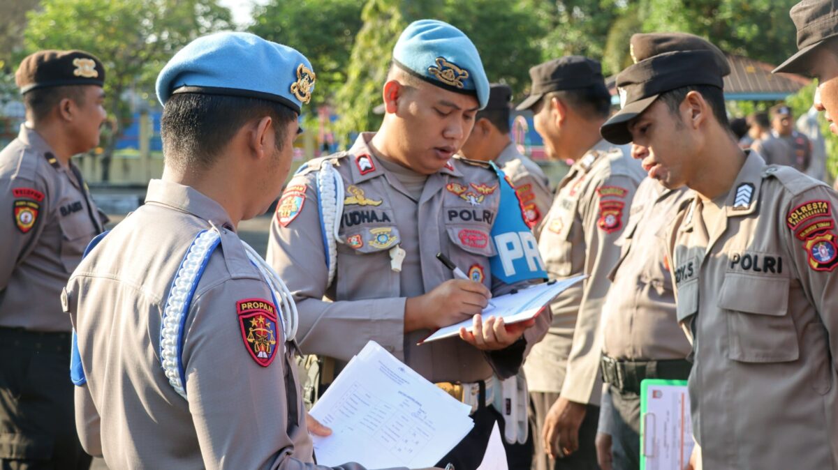 Waspers Apel Pagi, Sipropam Polresta Palangka Raya Cek Absensi Seluruh Satfung