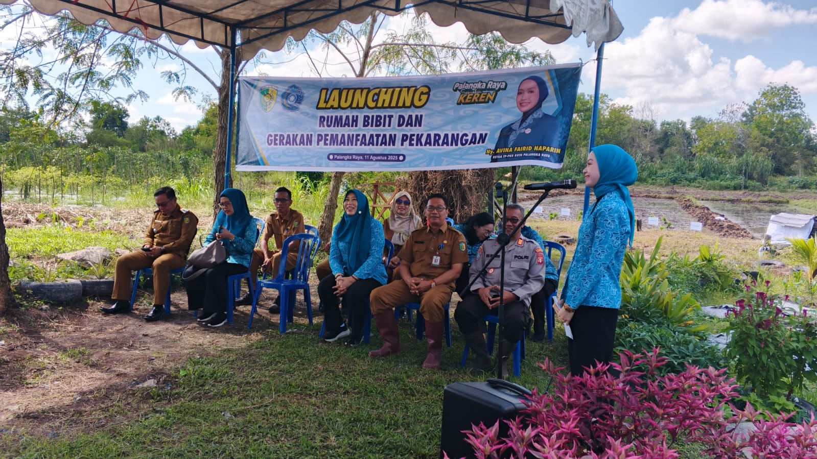 Dukung Ketahanan Pangan, Polresta Palangka Raya Hadiri Launching Rumah Bibit dan Gerakan Pemanfaatan Pekarangan