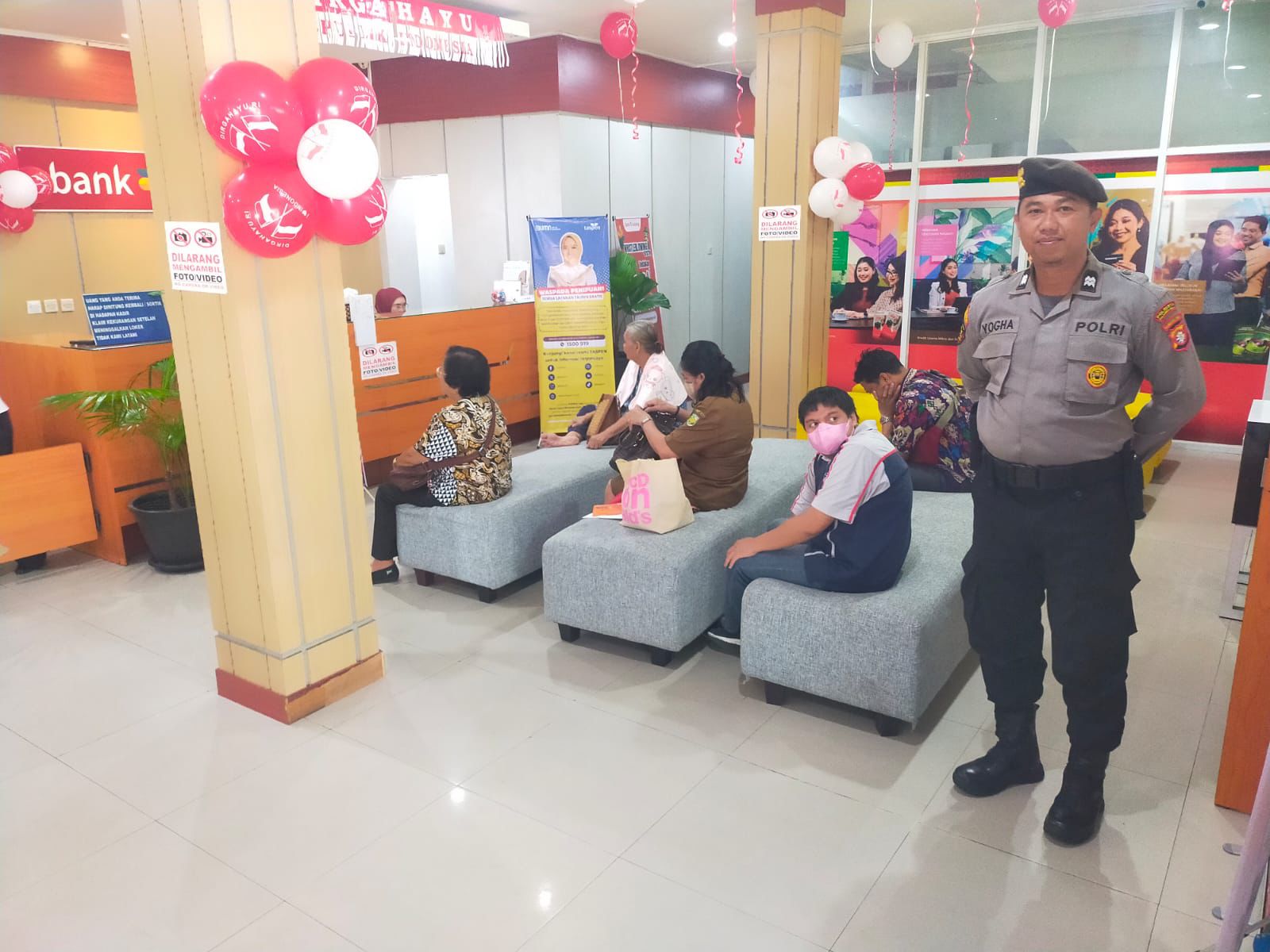 Personel Satpamobvit Polresta Maksimalkan Pola Pengamanan di Objek Perbankan Kota Palangka Raya