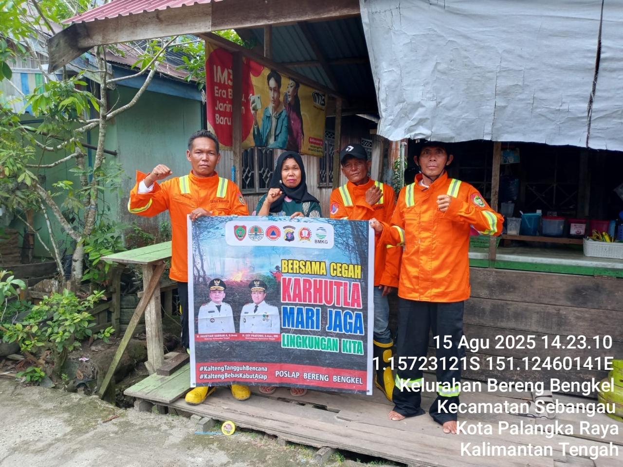 Cegah Karhutla, Bhabinkamtibmas Bereng Bengkel Dampingi MPA Gelar Patroli