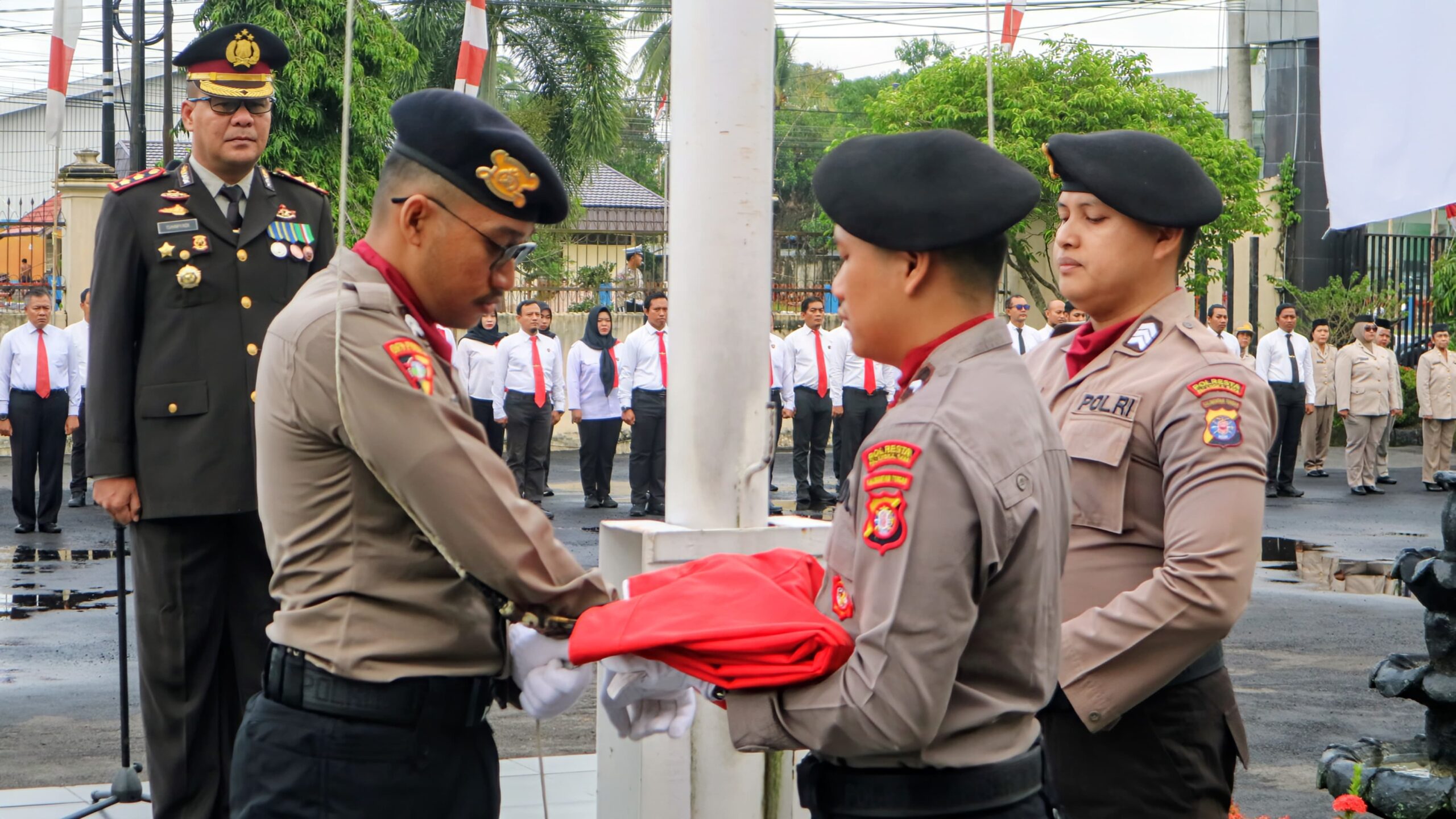Upacara Hari Kemerdekaan Indonesia, Polresta Palangka Raya Kibarkan Sang Merah Putih