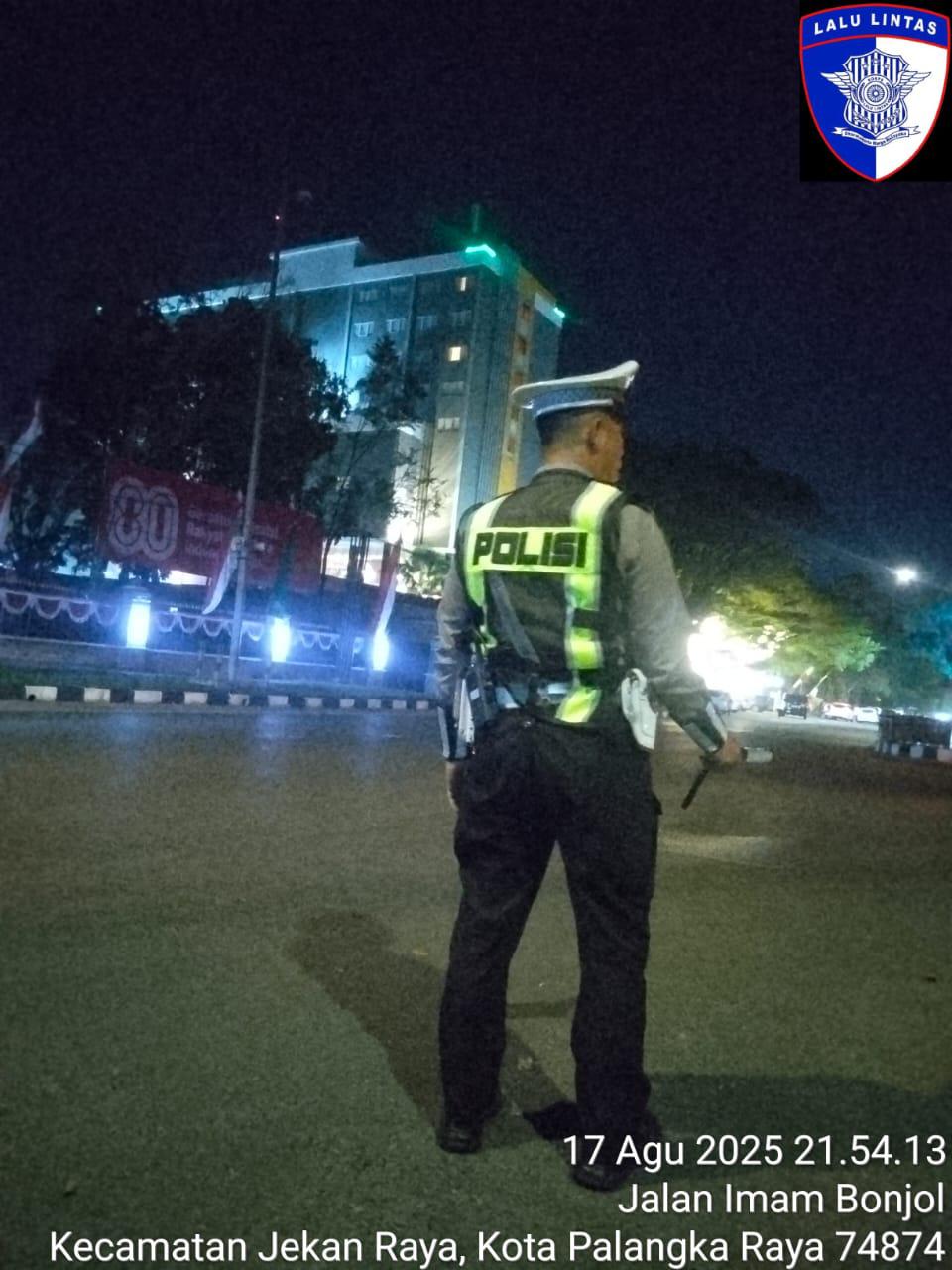 Satlantas Polresta Palangka Raya Amankan Arus Lalu Lintas Huma Betang Night