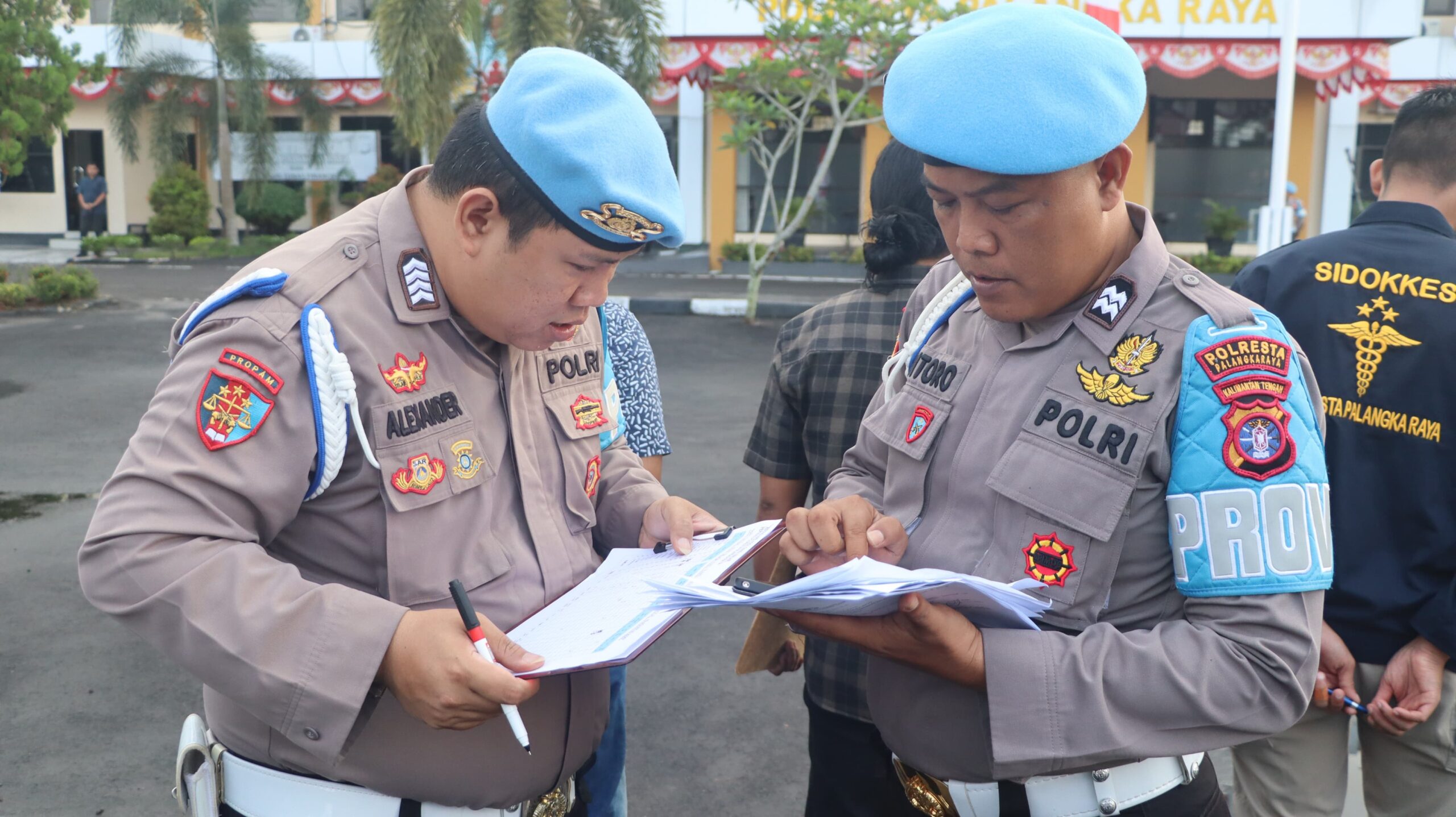 Waspers Apel Pagi, Sipropam Polresta Palangka Raya Cek Kehadiran dan Kelengkapan Personel