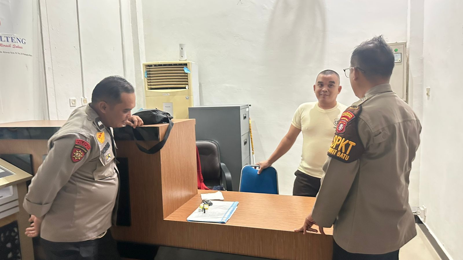 Polsek Bukit Batu Sosialisasikan Call Center 110 kepada Satpam Bank Kalteng