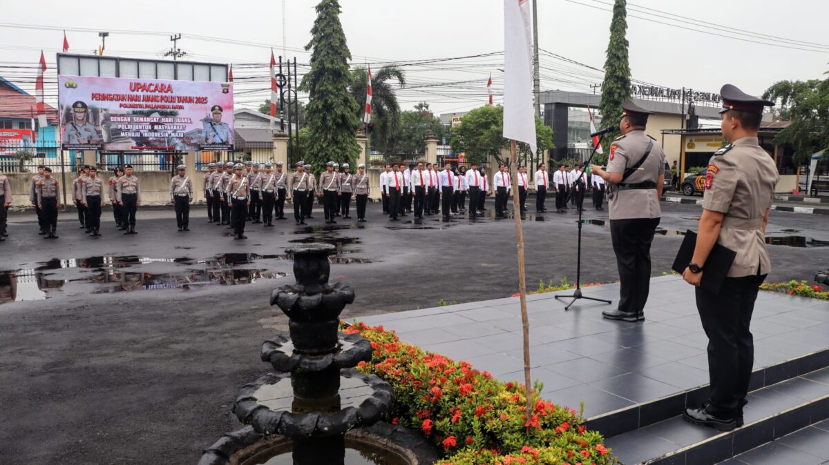 Upacara Hari Juang Polri, Kapolresta Palangka Raya Bacakan Naskah Proklamasi Polisi