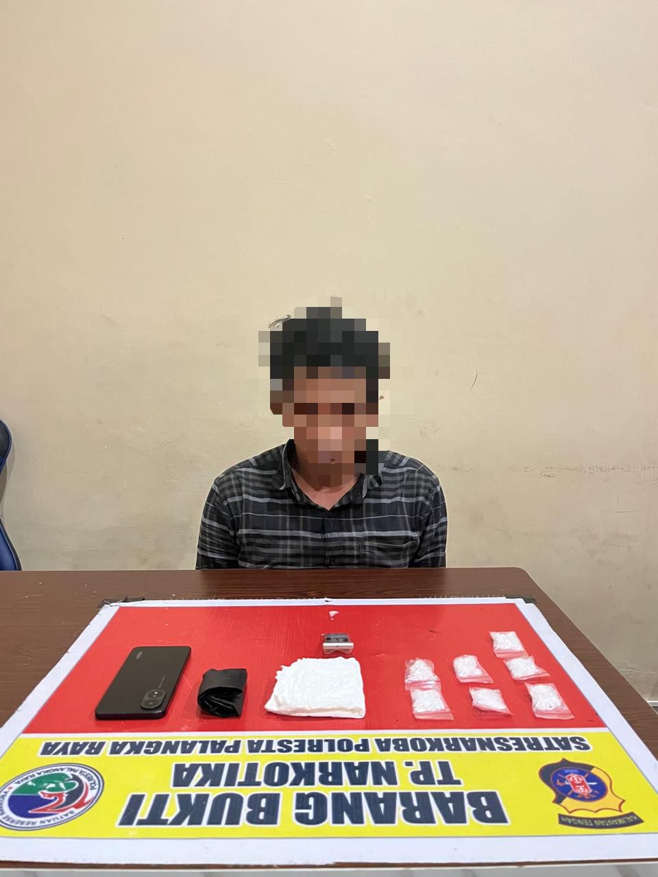 Satresnarkoba Polresta Palangka Raya Bekuk Pengedar, Amankan 35,59 Gram Shabu