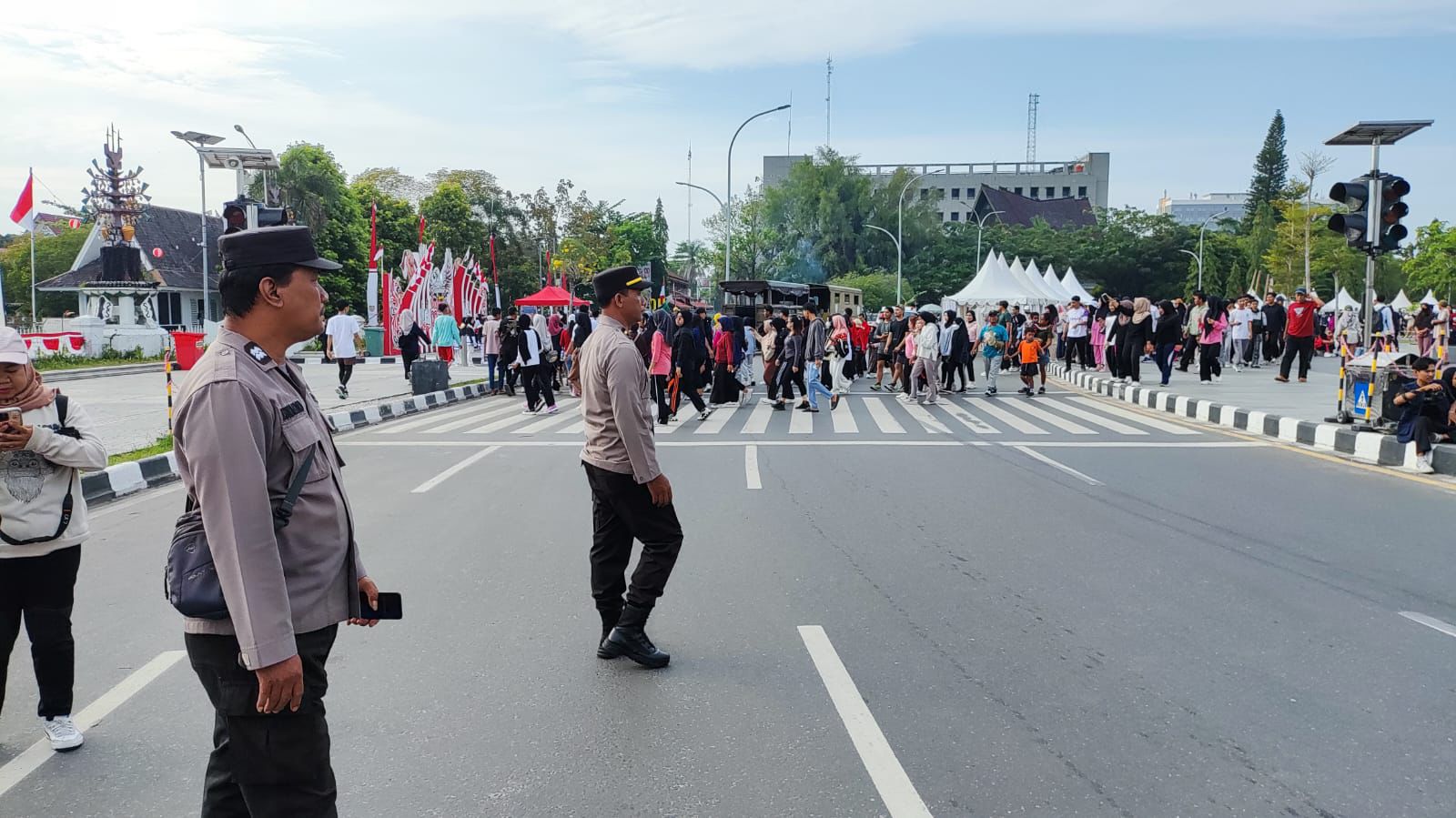 Polresta Palangka Raya Amankan Rangkaian Car Free Day di Bundaran Besar