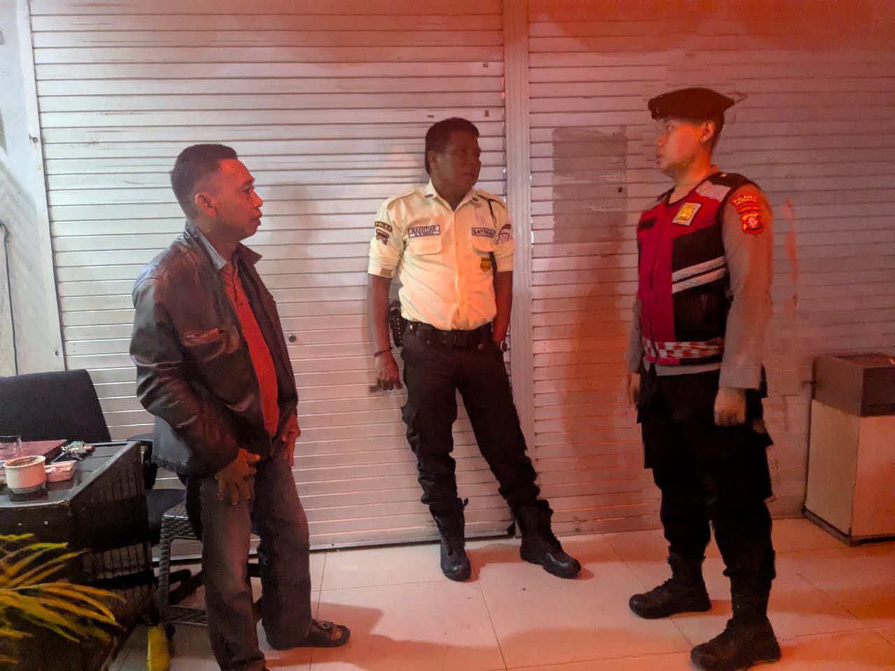 Di Kantor BNI, Patmor Satsamapta Polresta Palangka Raya Sampaikan Pesan Kamtibmas