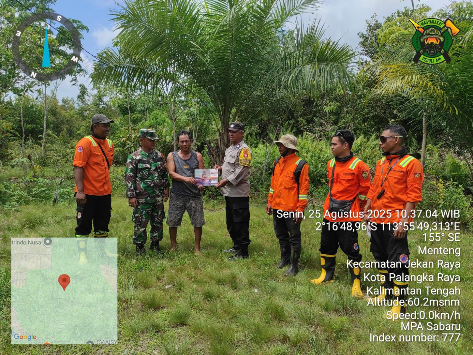 Bhabinkamtibmas Sabaru Dampingi Patroli Gabungan TSAK di Lokasi Rawan Terbakar
