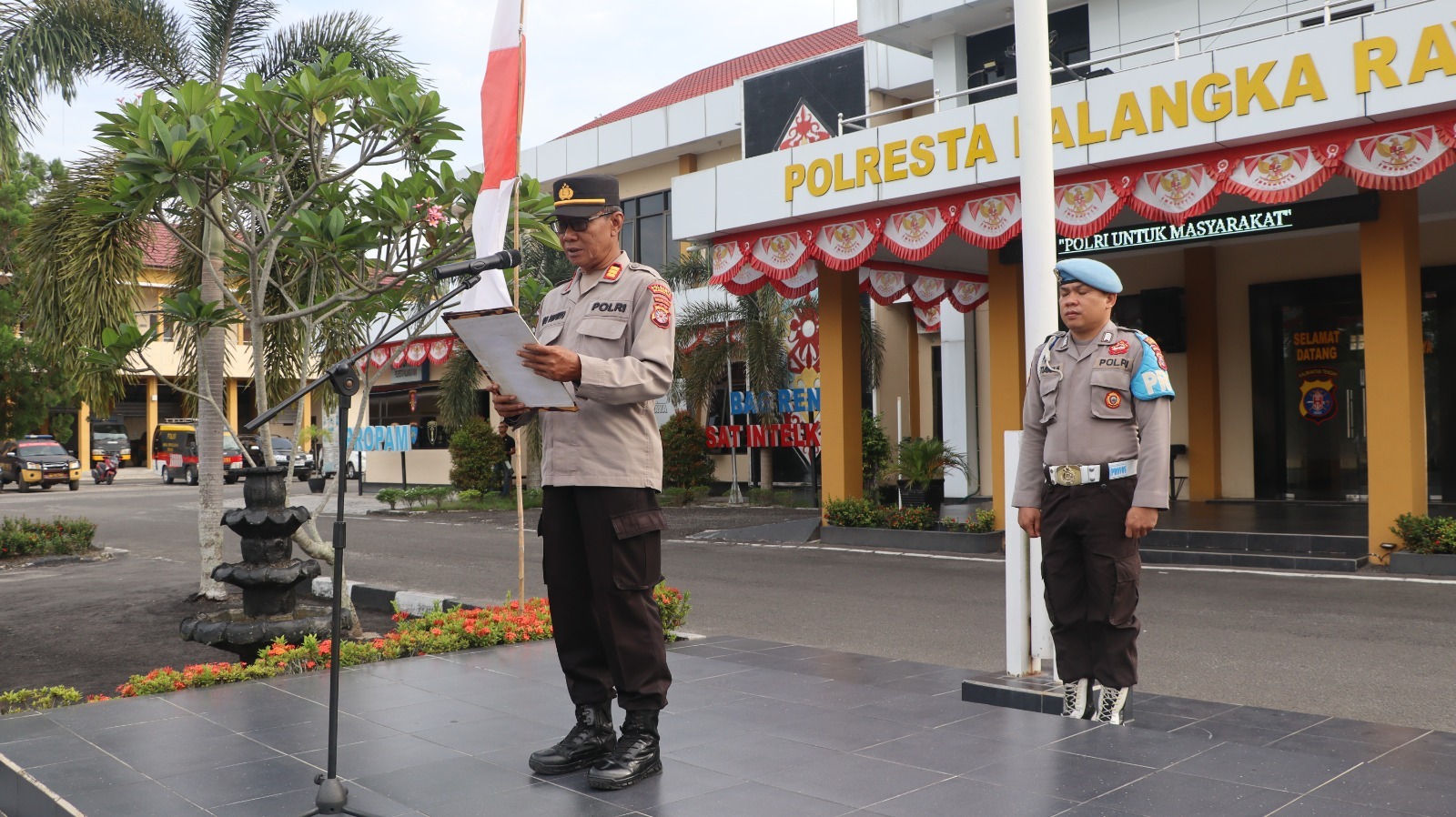 Kasatbinmas Pimpin Apel Pagi Personel Polresta Palangka Raya