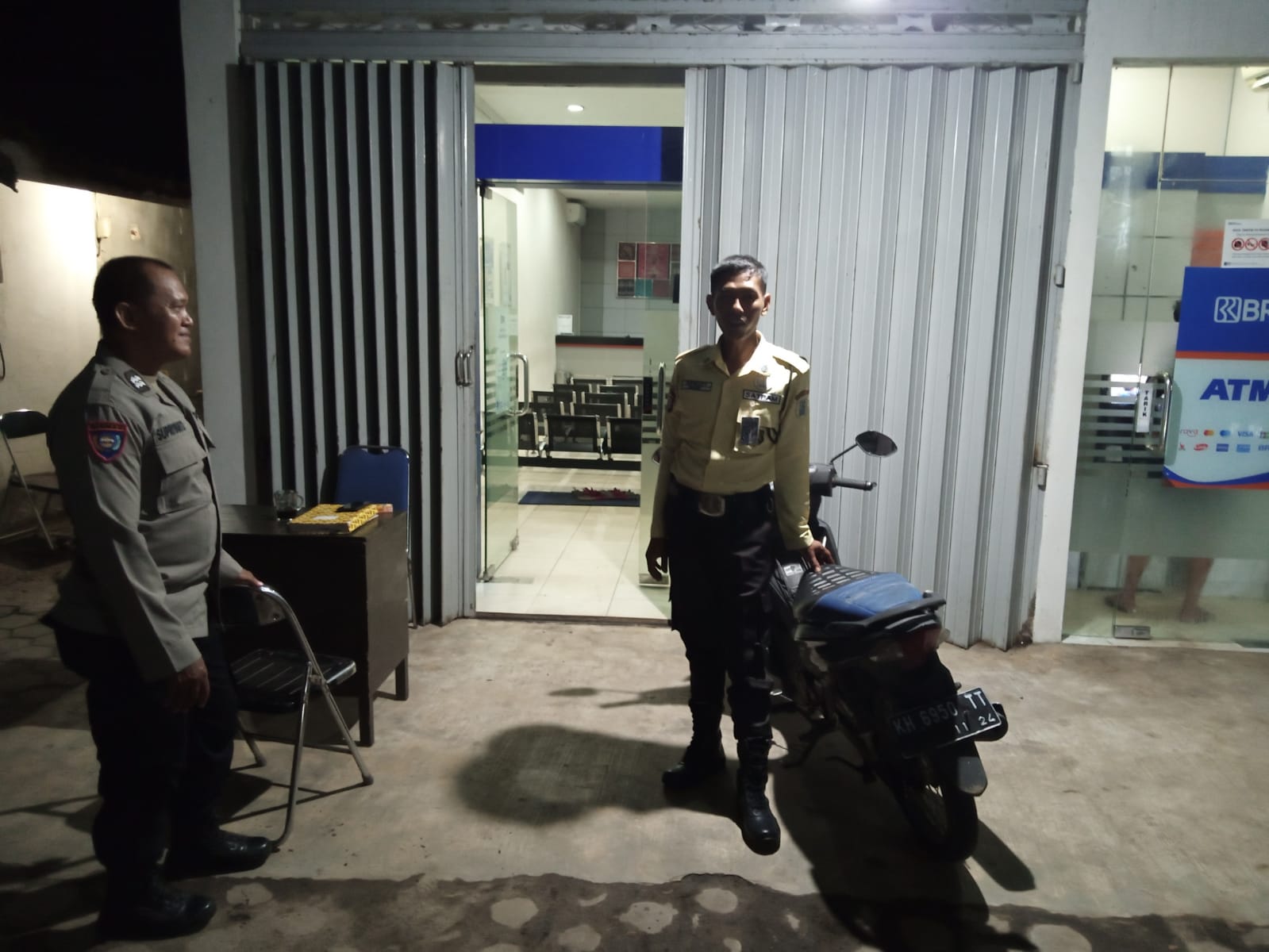 Demi Kamtibmas, Polsek Sabangau Patroli ke Kantor BRI Unit Kalampangan
