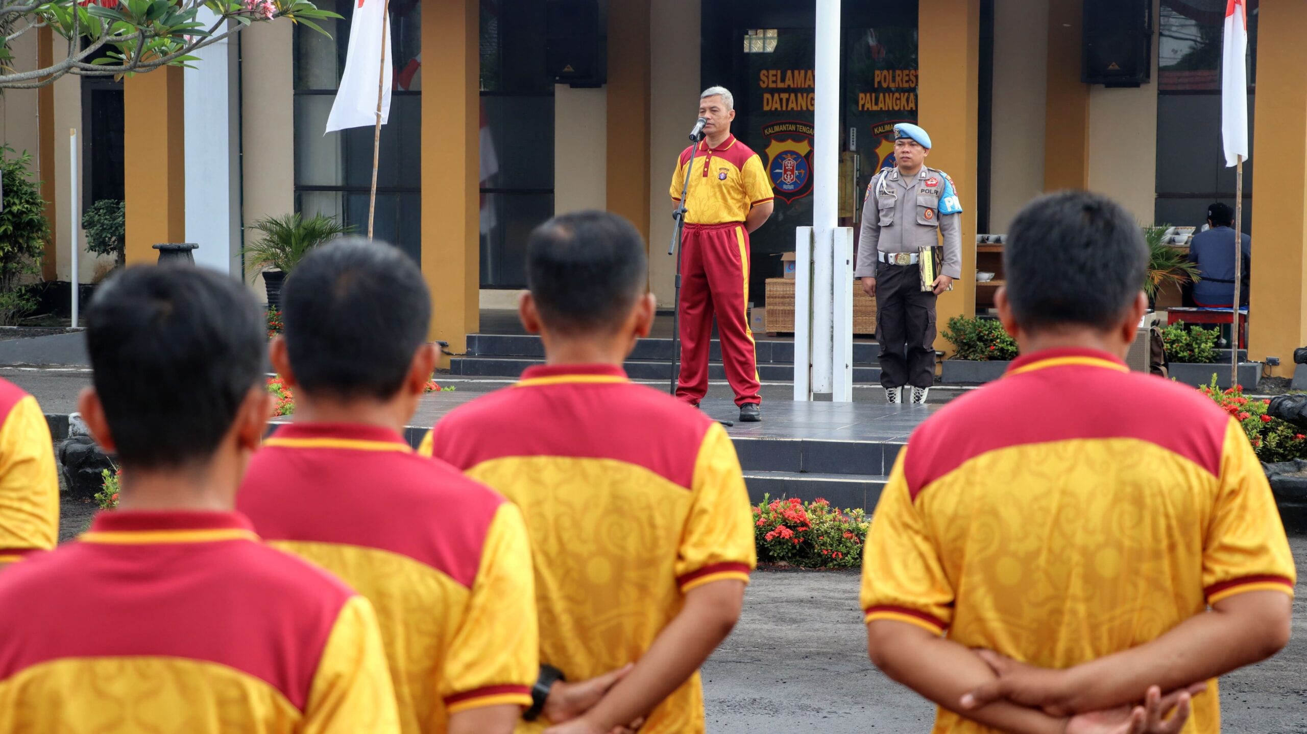 Amanat Apel Pagi, Kasatpamobvit Polresta Palangka Raya Ingatkan Pedomani SOP Tugas