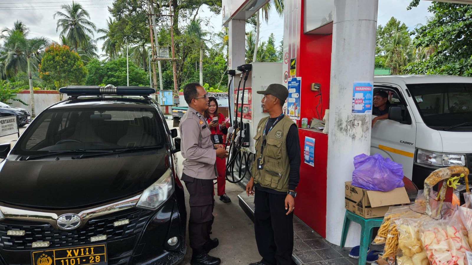 Ke SPBU Tangkiling, Polsek Bukit Batu Imbau Warga Waspadai Aksi Premanisme