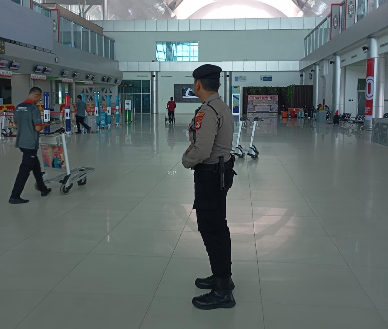 Satpamobvit Polresta Amankan Aktivitas di Bandara Tjilik Riwut Palangka Raya