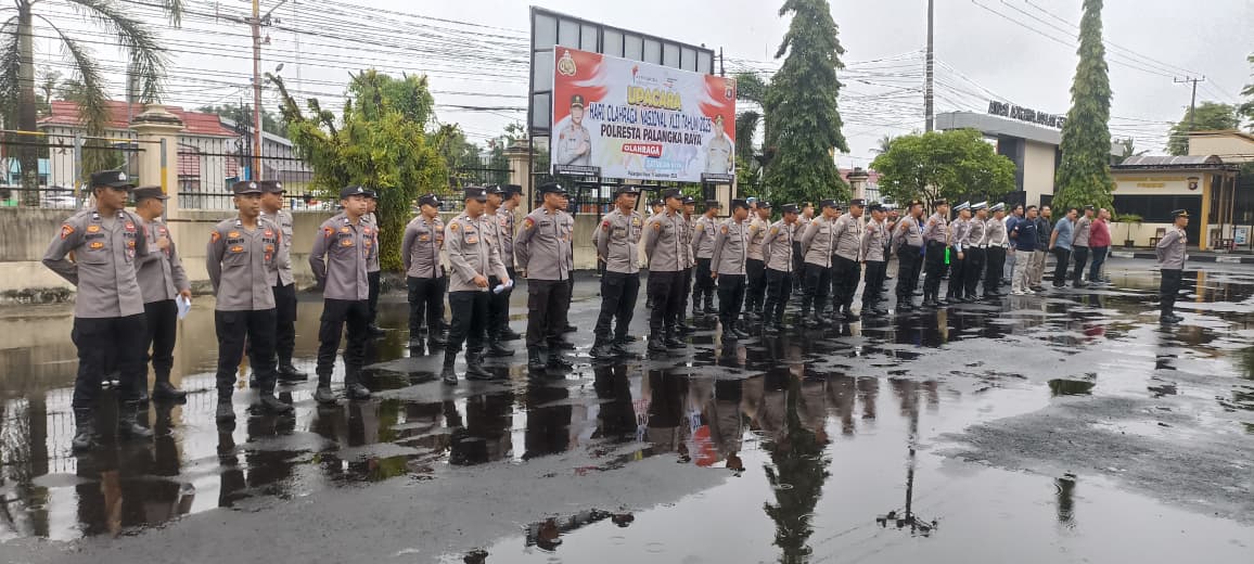 Apel Pagi Polresta Palangka Raya Dipimpin Kabag SDM