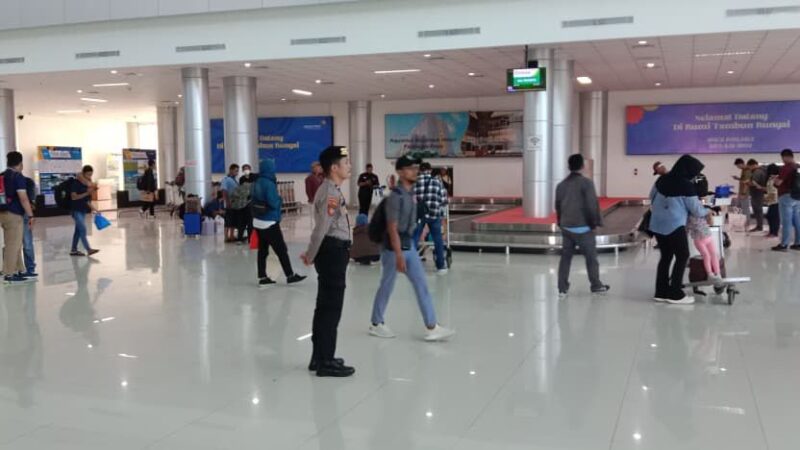 Satpamobvit Polresta Palangka Raya Tingkatkan Patroli demi Ketertiban Bandara Tjilik Riwut