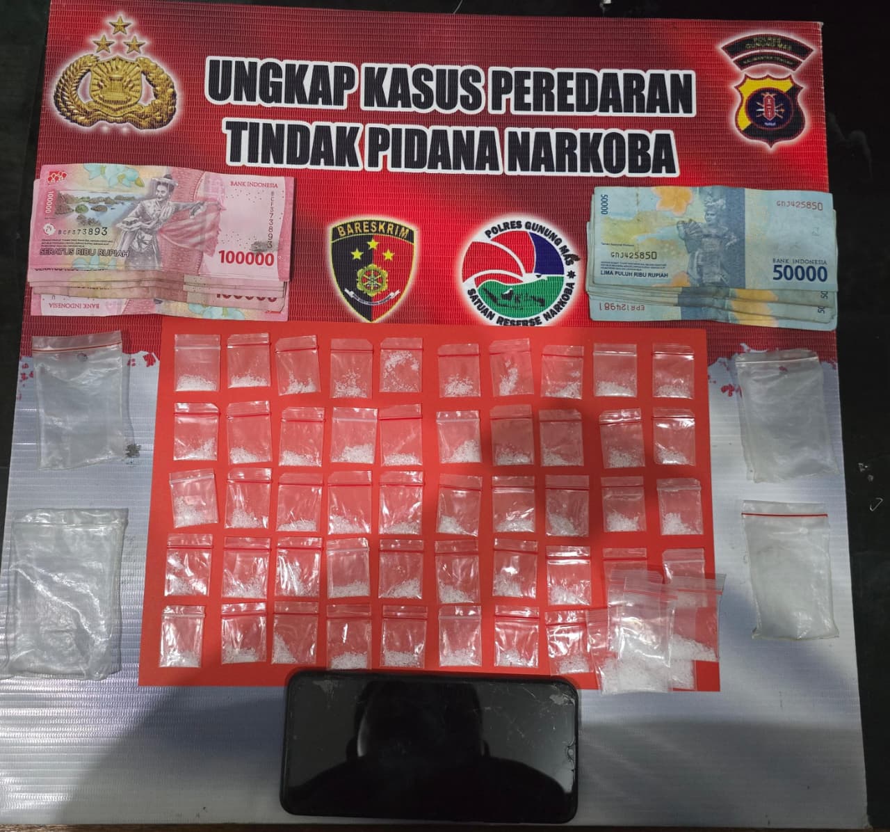 Satu Malam, Dua Pengedar di Sepang Digulung, Polres Gumas Sita Total 27,79 Gram Sabu