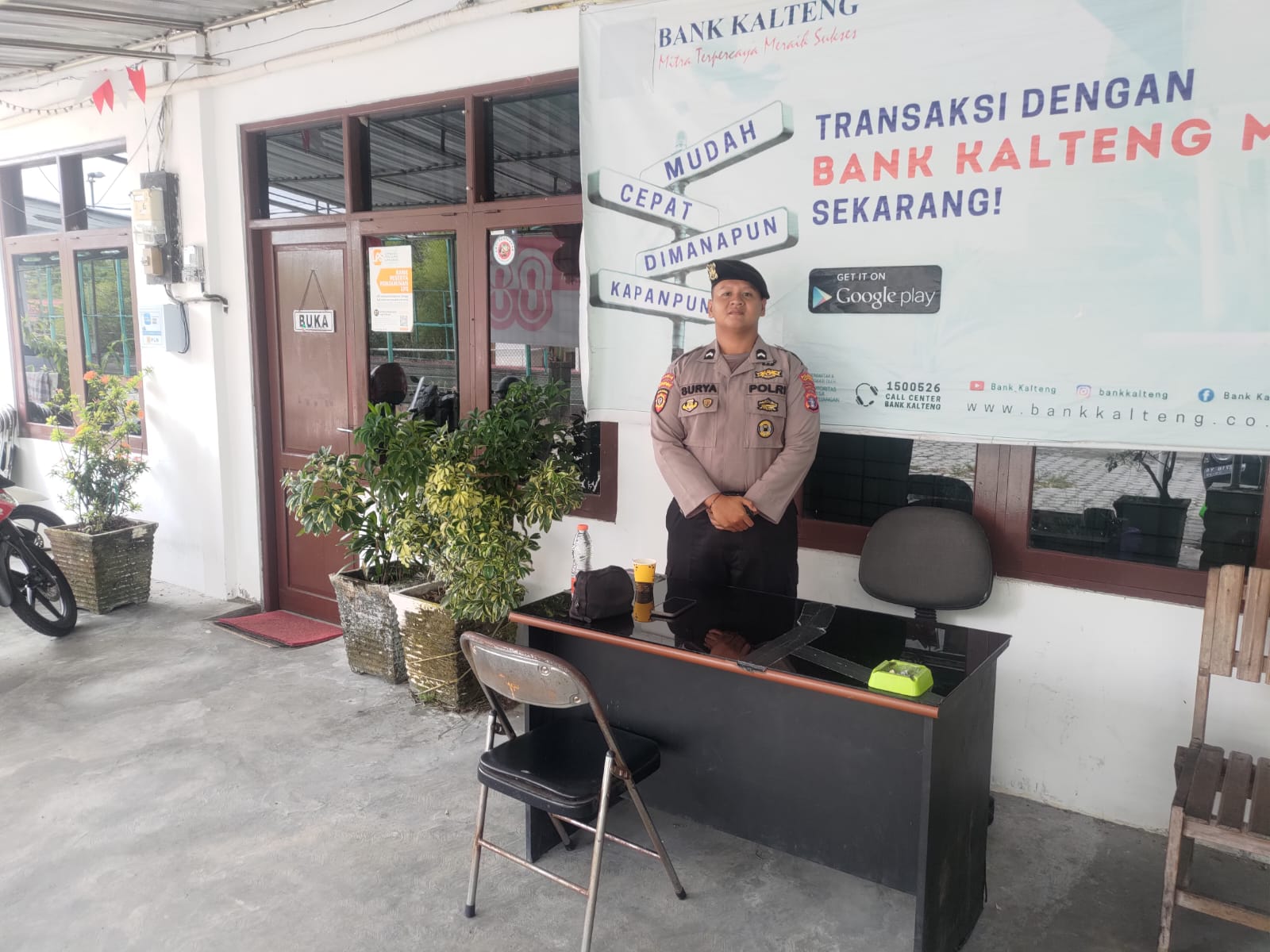 Satpamobvit Polresta Palangka Raya Gencarkan Patroli Dialogis di Kawasan Perbankan