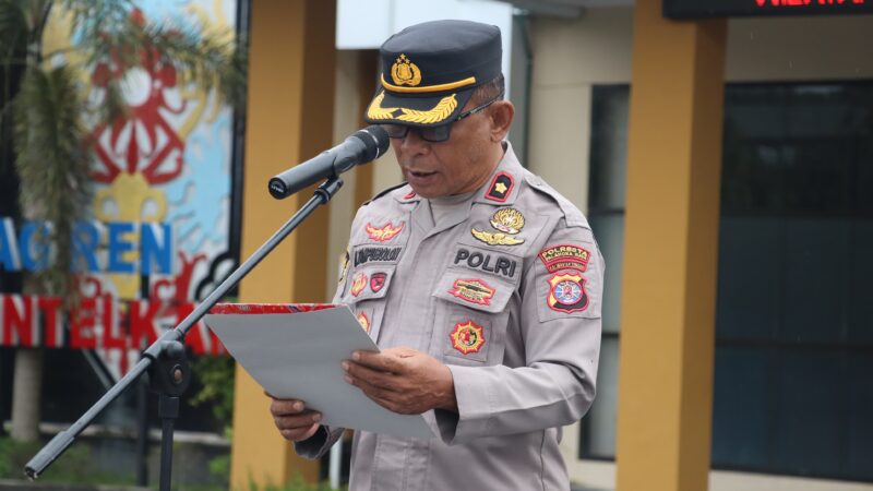 Amanat Apel Pagi, Kabaglog Polresta Palangka Raya Ingatkan Jaga Kesehatan di Tengah Cuaca Ekstrem